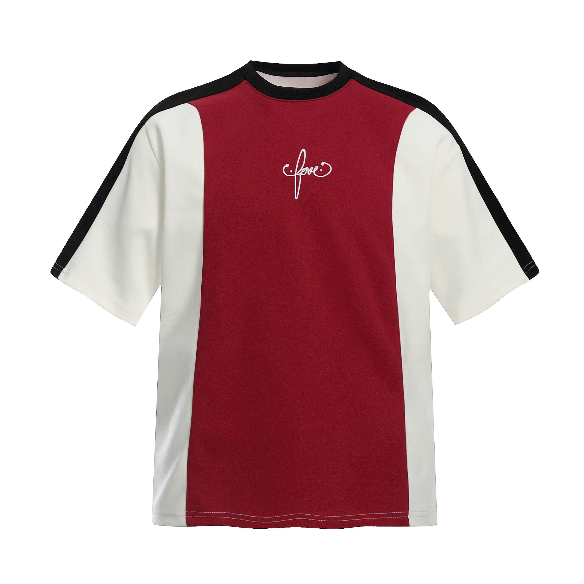 Omirad Contrast Panel Cotton Tee | Color Block Streetwear