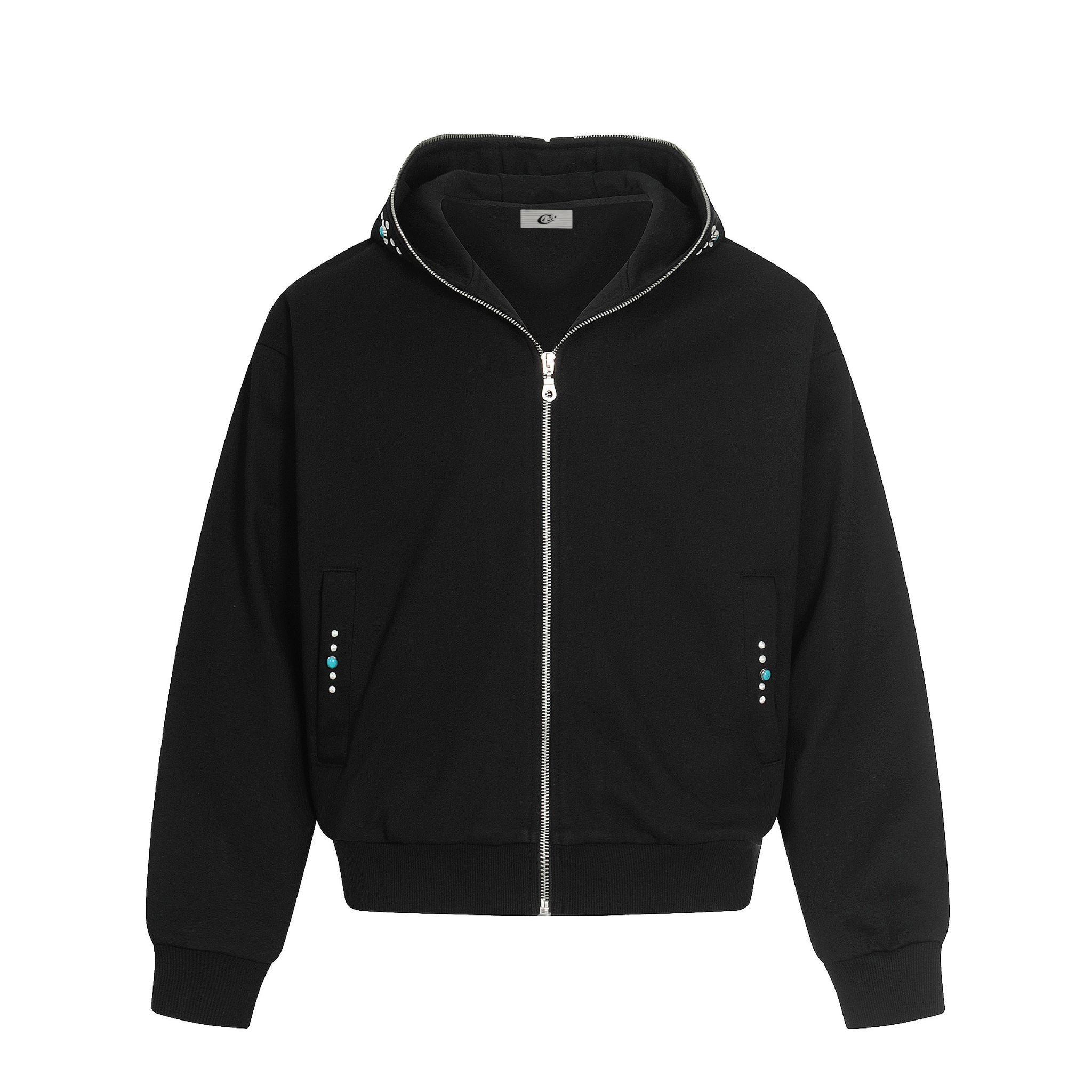 Omirad Minimal Dot-Detail Zip Hoodie | Streetwear Staple
