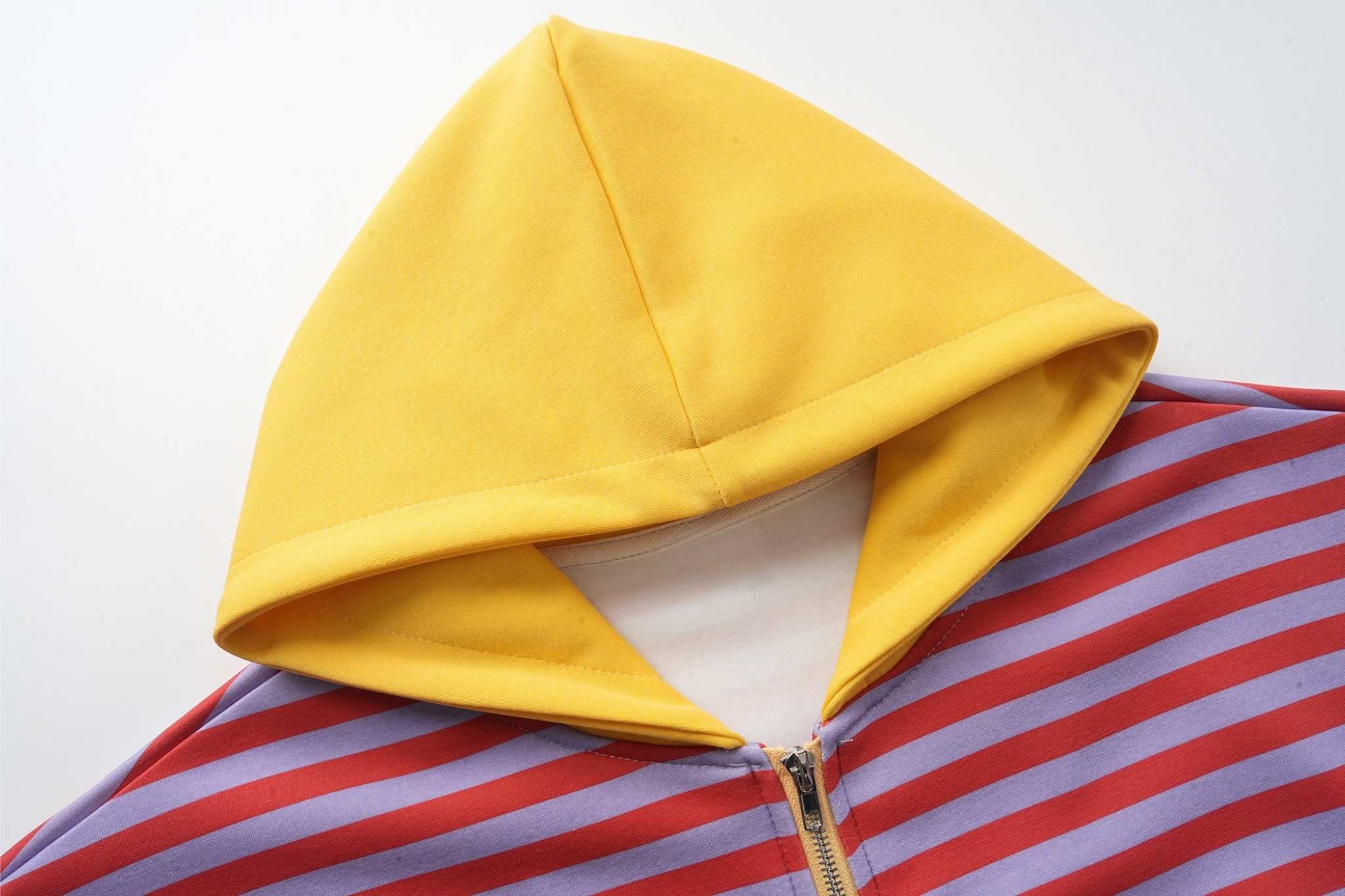 Omirad Striped Zip-Up Hoodie | Retro Colorblock Streetwear
