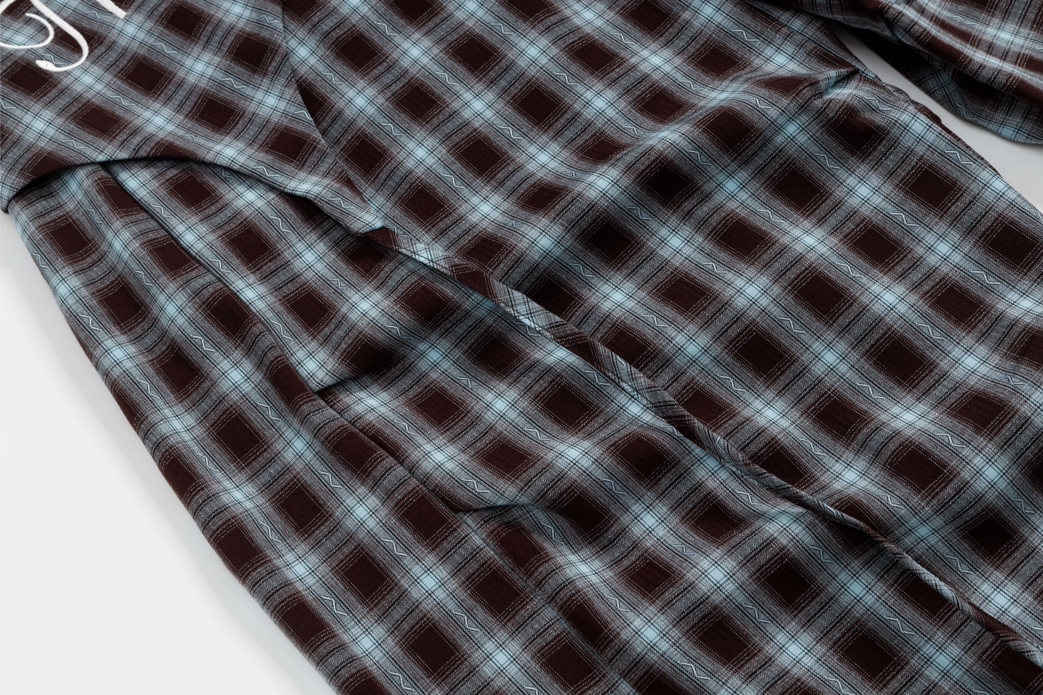Trey Leonard Plaid Overlay Wide-Leg Pants | SEAKOFF