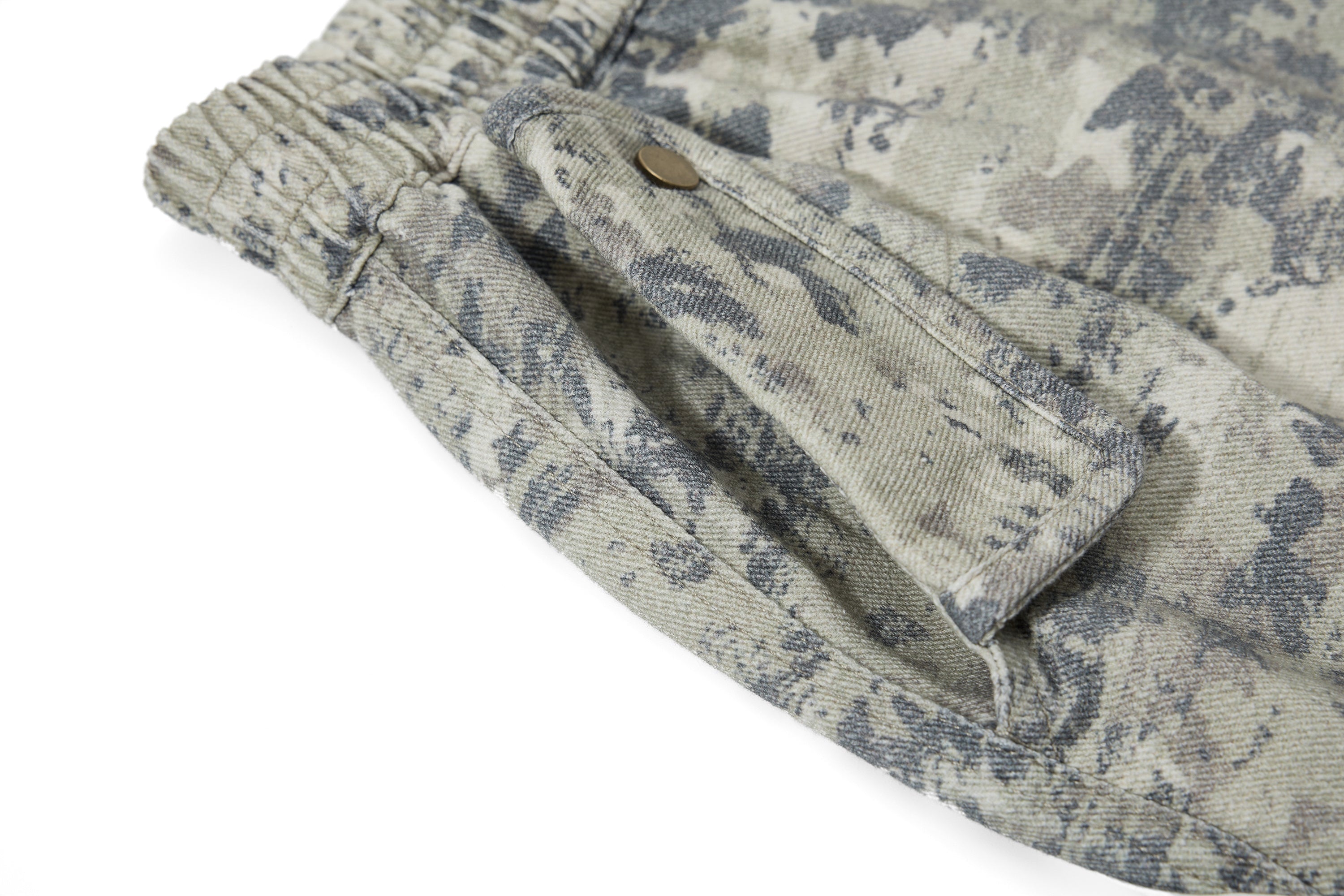 Omirad Tactical Camo Wide-Leg Cargo Pants with Reflective Stripe