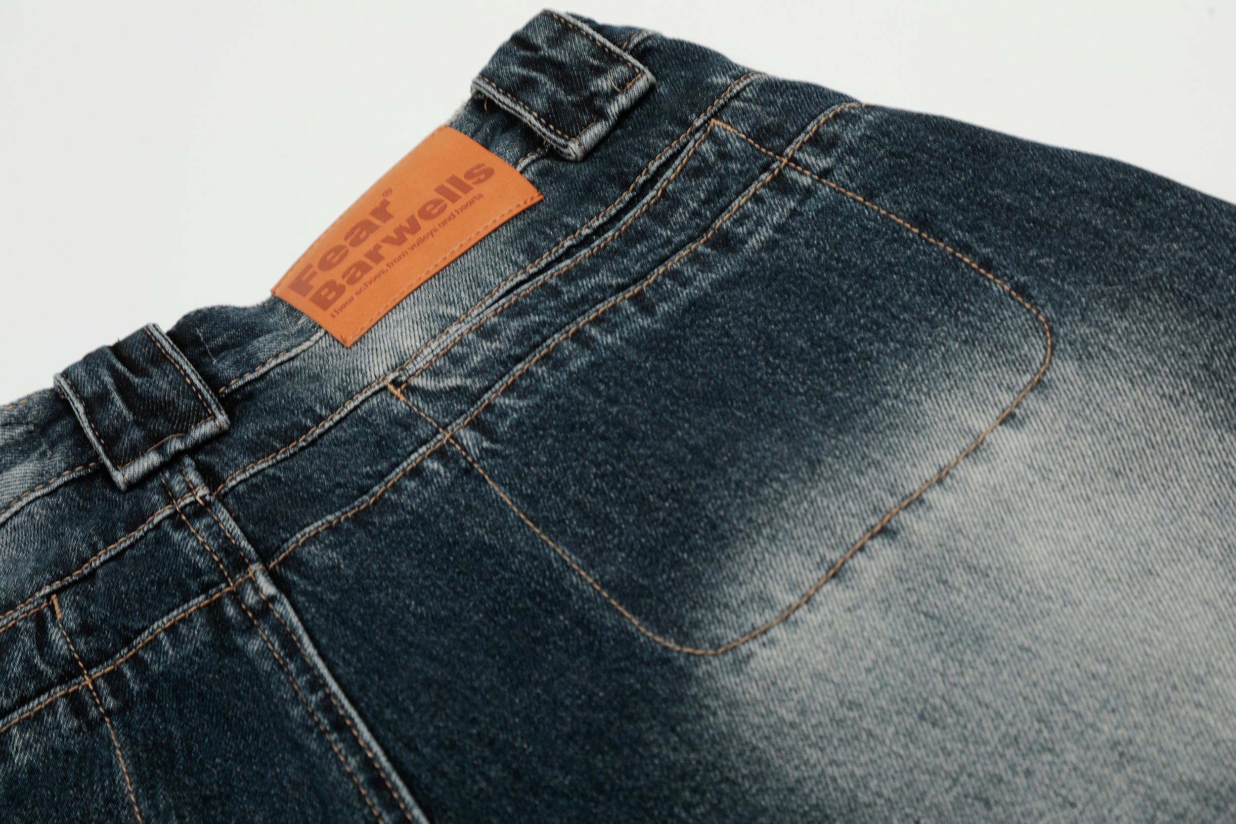Fear Barwells Wide-Leg Washed Denim Shorts | Vintage Fade