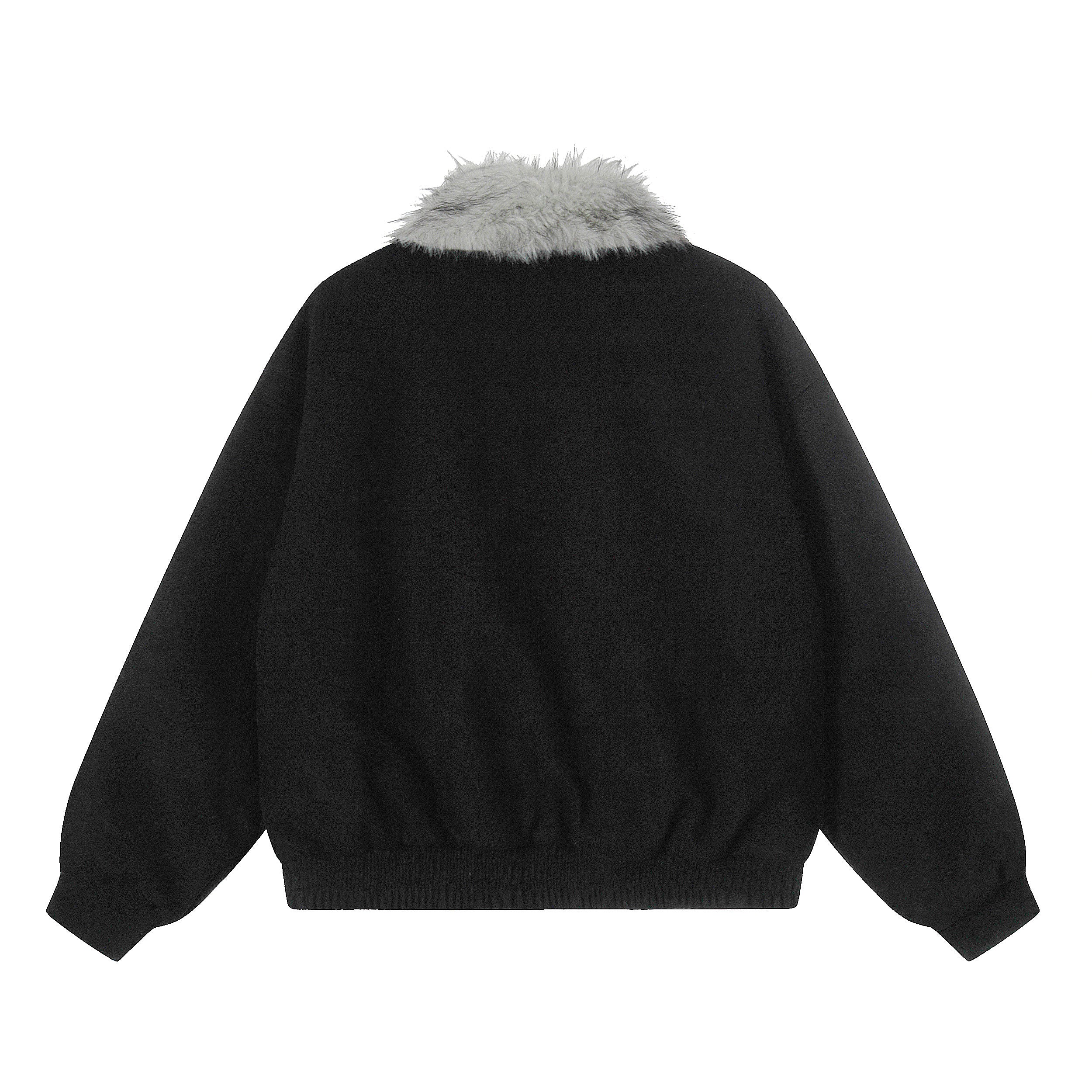 Omirad Patchwork Fur-Lined Bomber Jacket | Street Style