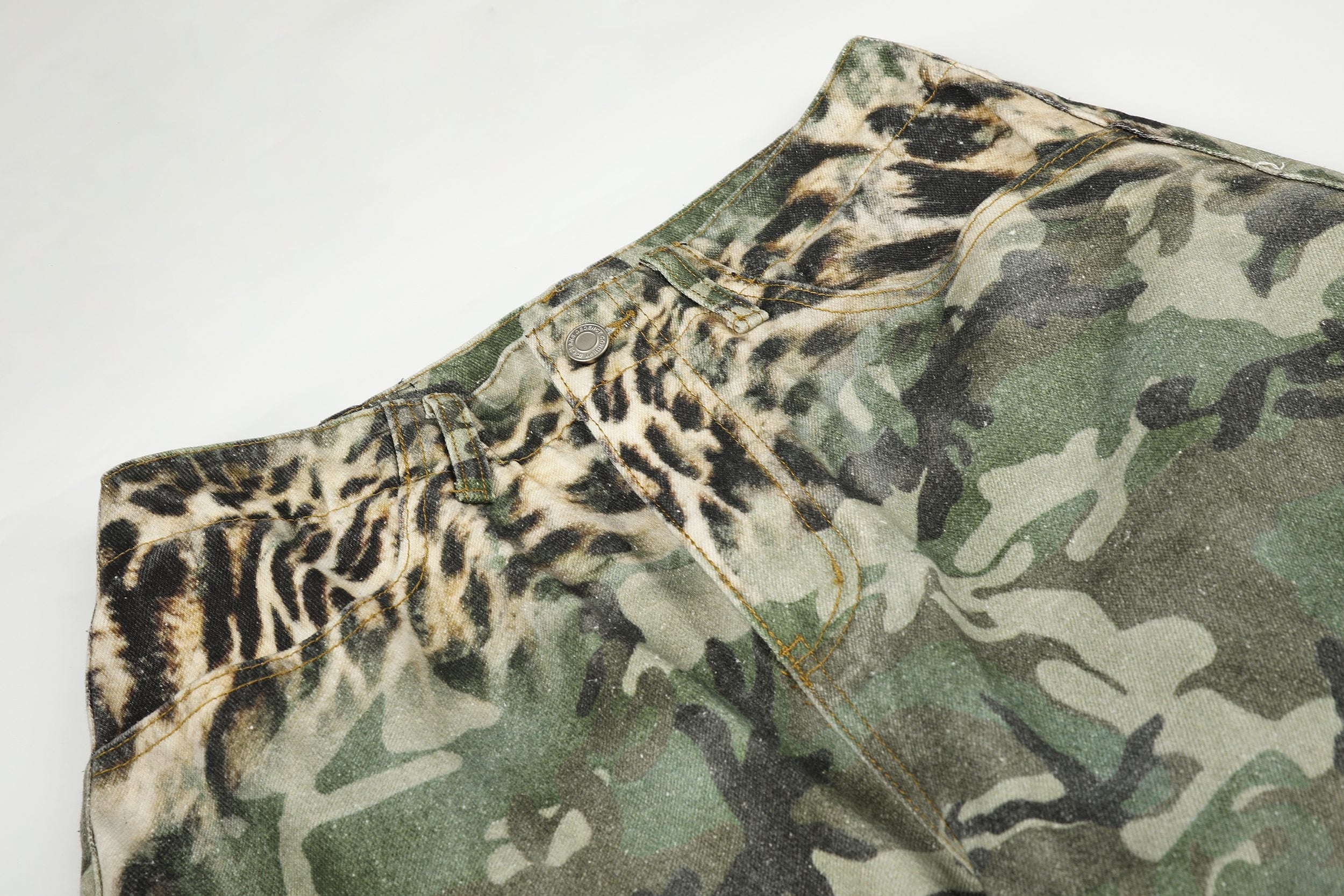 Omirad Leopard Camo Cargo Shorts | Streetwear Utility