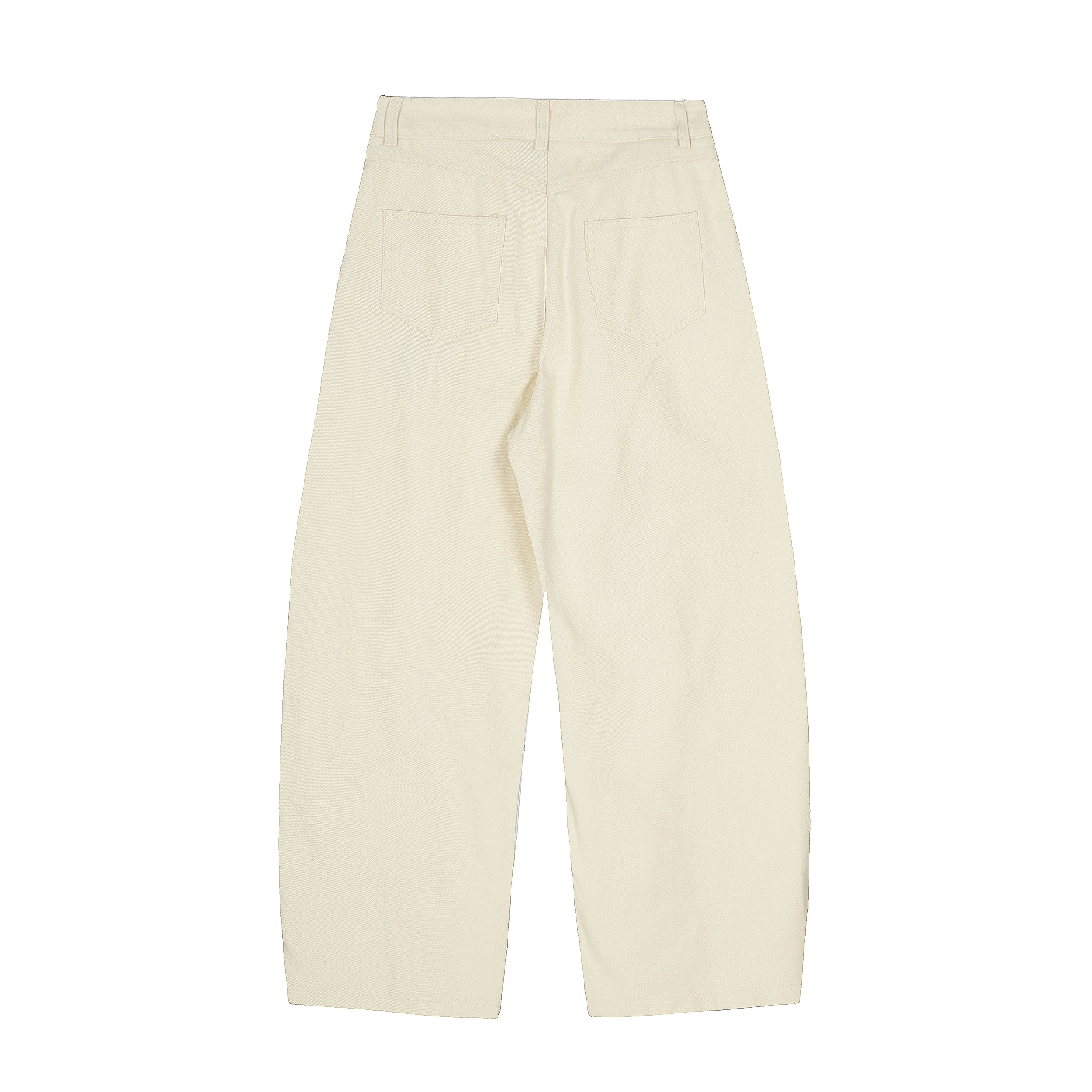 Plaid Tie-Belt Arc Wide-Leg Pants | 100% Cotton Streetwear