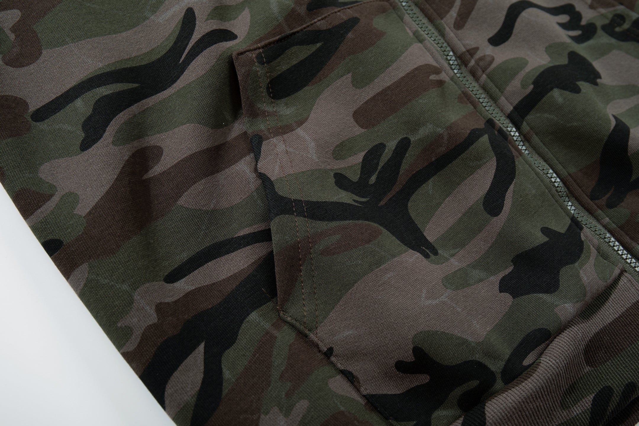 Omirad Camo Zip-Up Hoodie | Chenille Varsity Street Hoodie