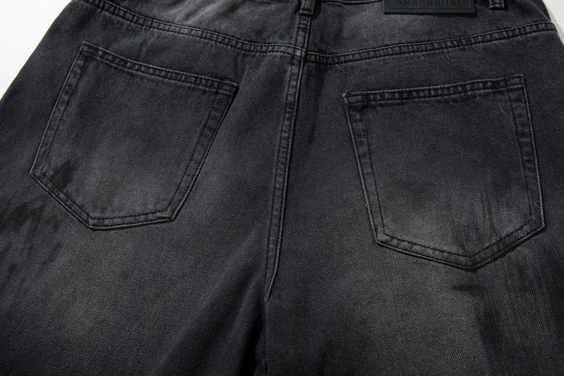 Omirad Distressed Fade Wide-Leg Jeans | Shadow Wash Denim