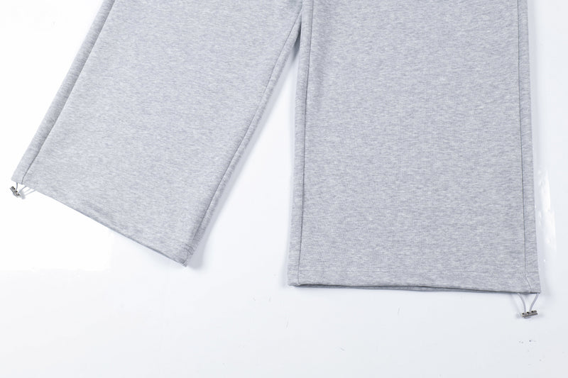 Gothic Cross Wide-Leg Sweatpants | FATFOCUS Logo Waistband