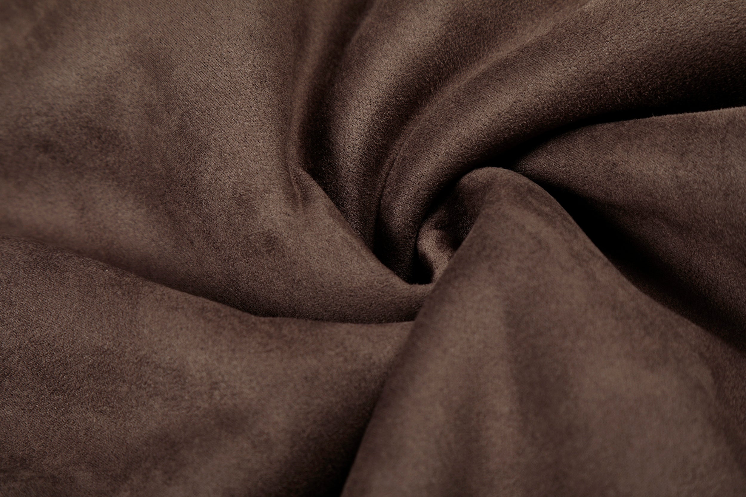 Fleece-Lined Brown Suede-Texture Zip Hoodie Jacket