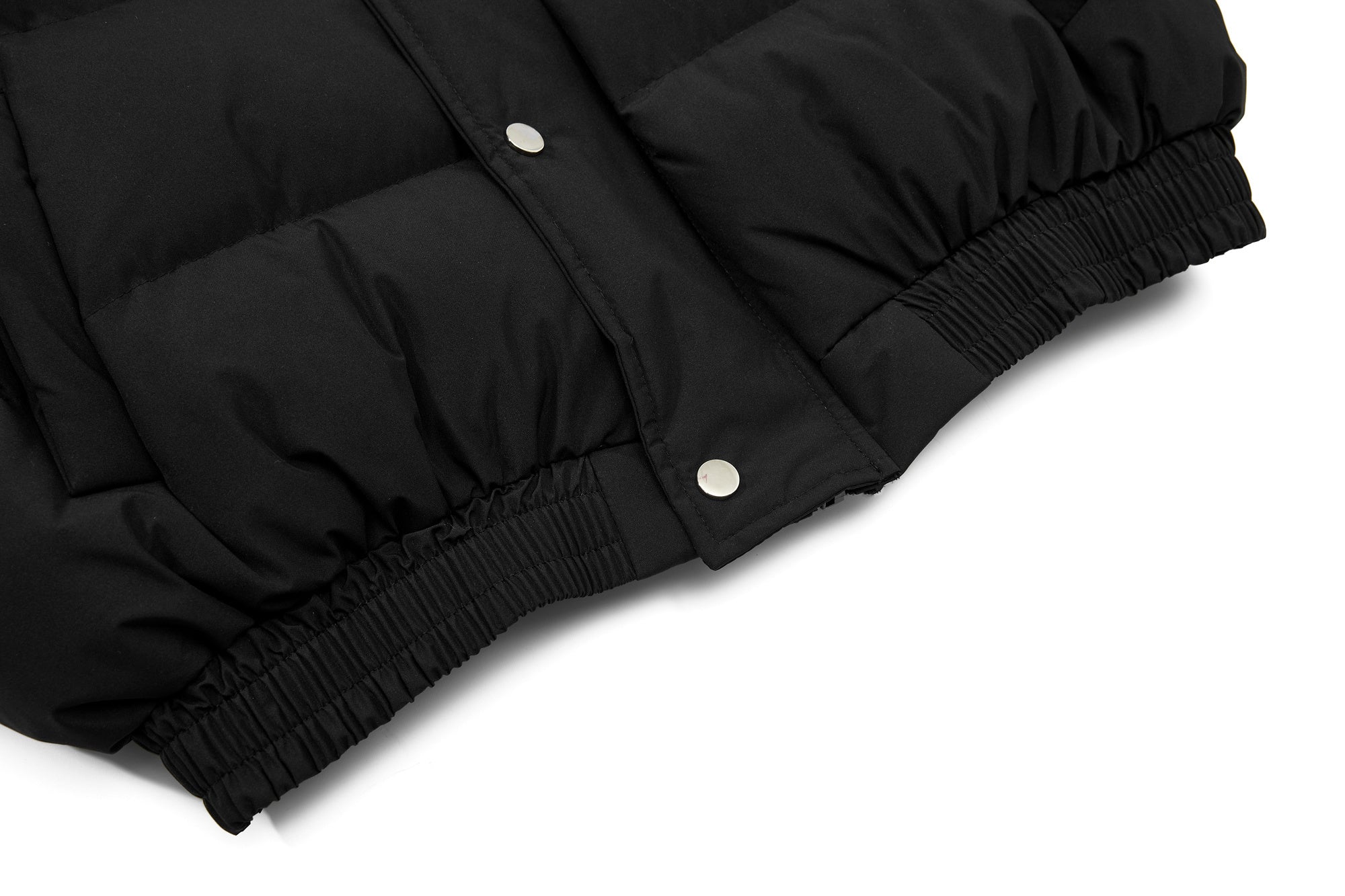 Omirad Fur-Trim Puffer Jacket | Black Hooded Bomber