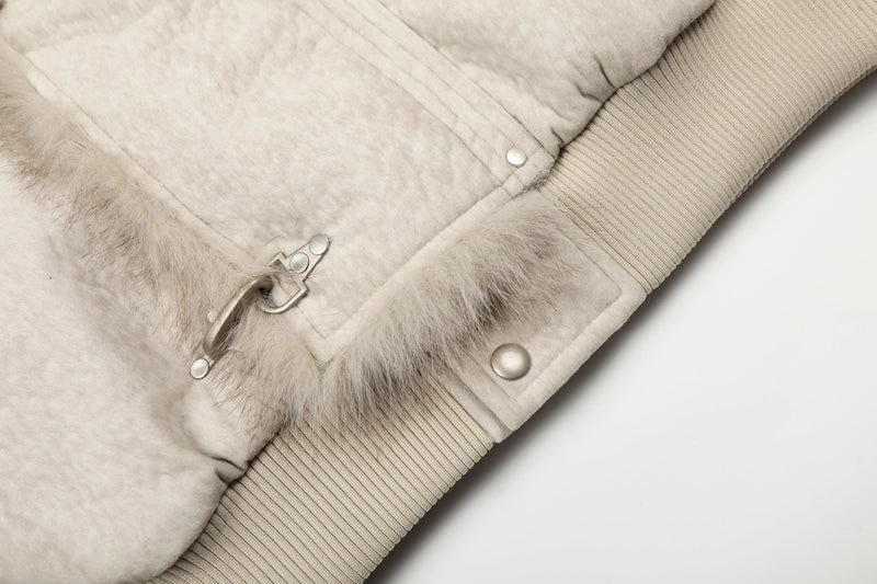 Omirad Fur-Trim Toggle Bomber Jacket | Winter Streetwear