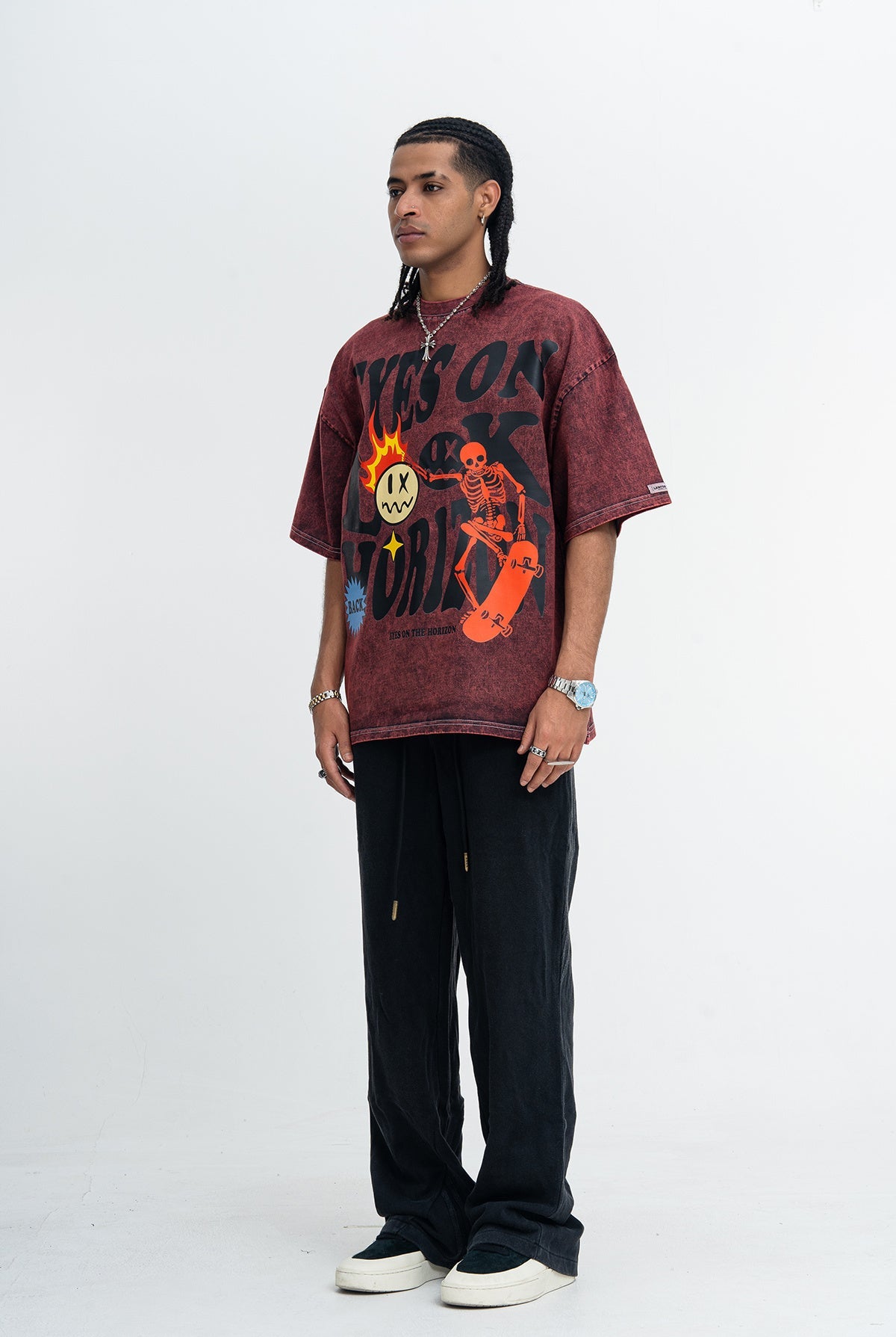 Omirad Eyes on the Horizon Skate Graphic Tee | Vintage Wash