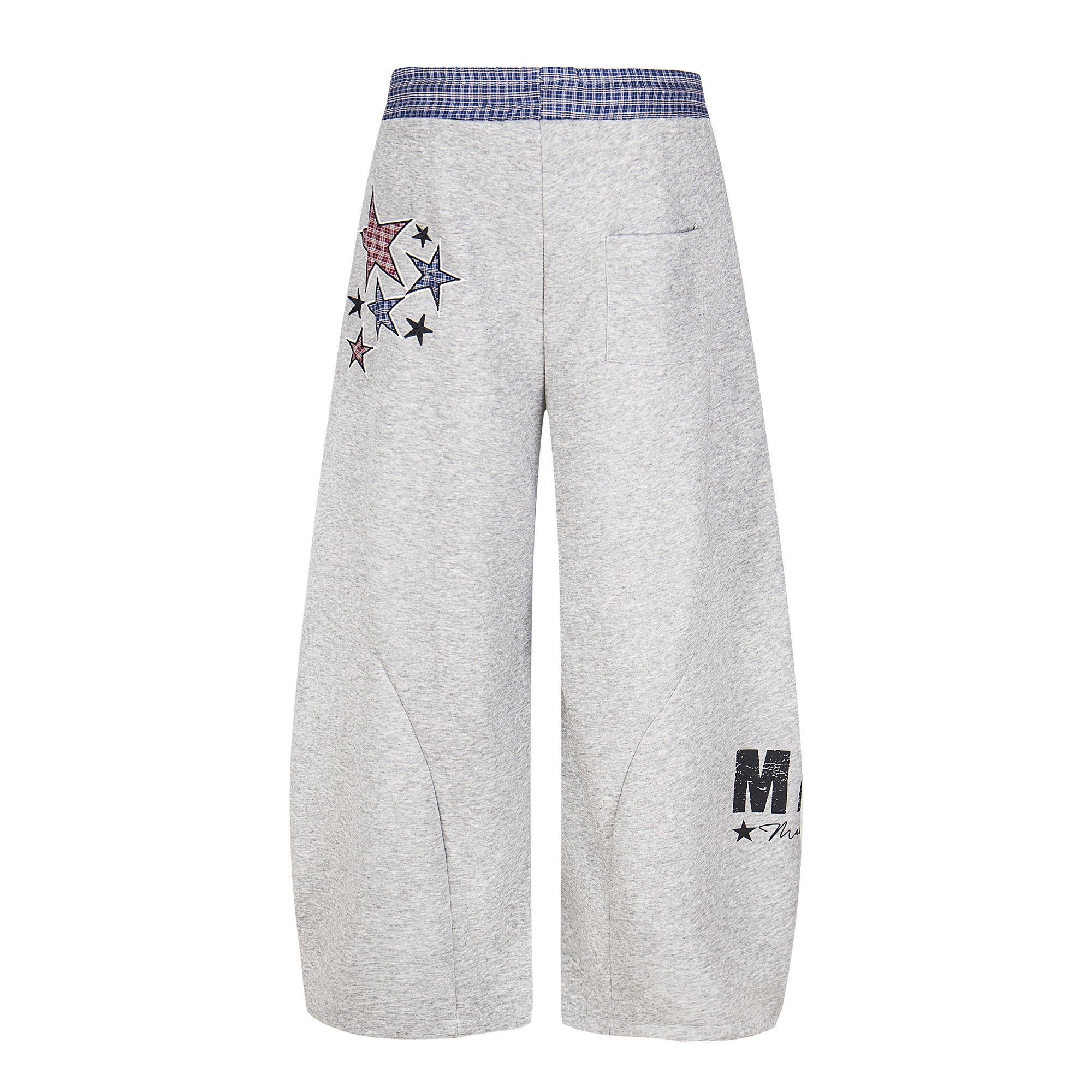 Double-Waist Checkered Print Wide-Leg Track Pants | Y2K Streetwear