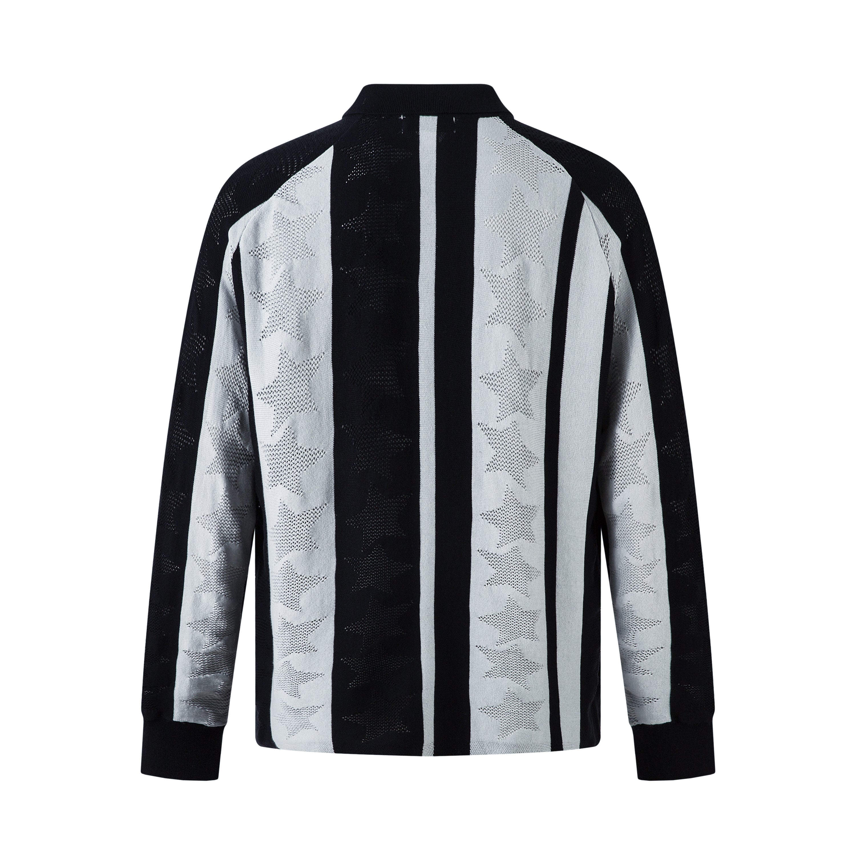 Retro Striped Knit Polo Shirt | Vintage Football Style