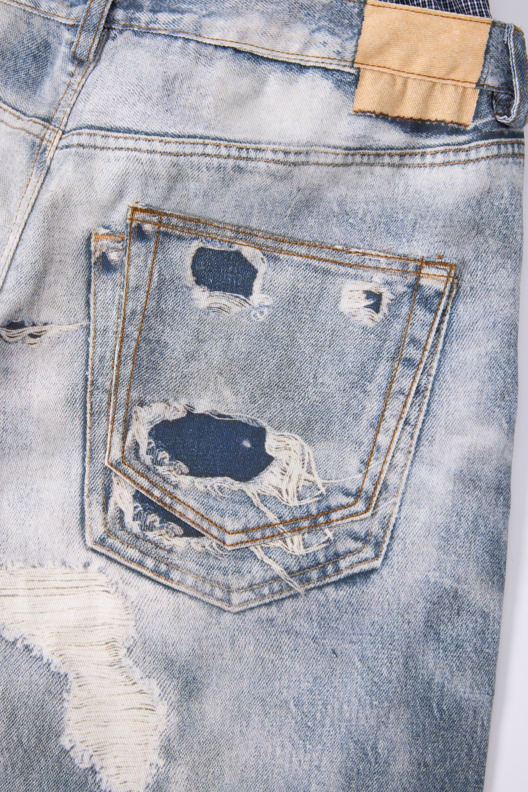 Omirad Layered Waist Distressed Wide-Leg Jeans | Streetwear