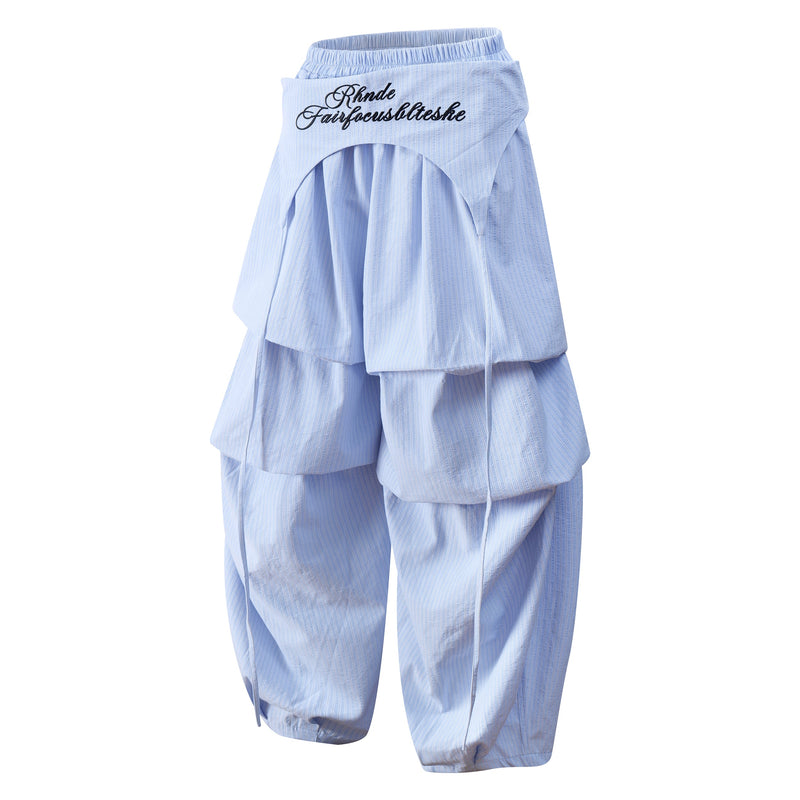 Fairfocus Layered Pleated Wide-Leg Pants | Streetwear