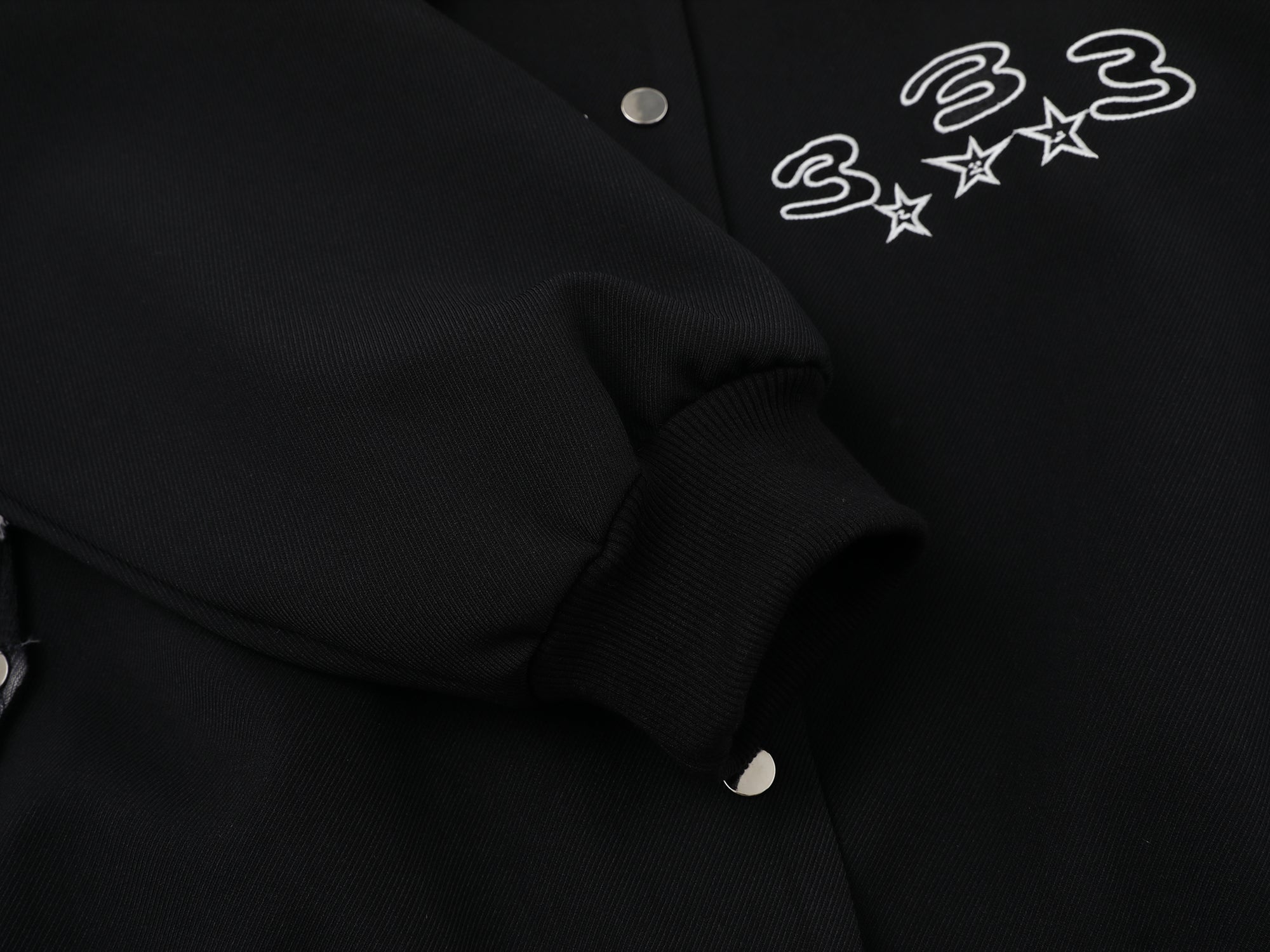 Patchwork Cat Varsity Jacket | Graphic Star Embroidery