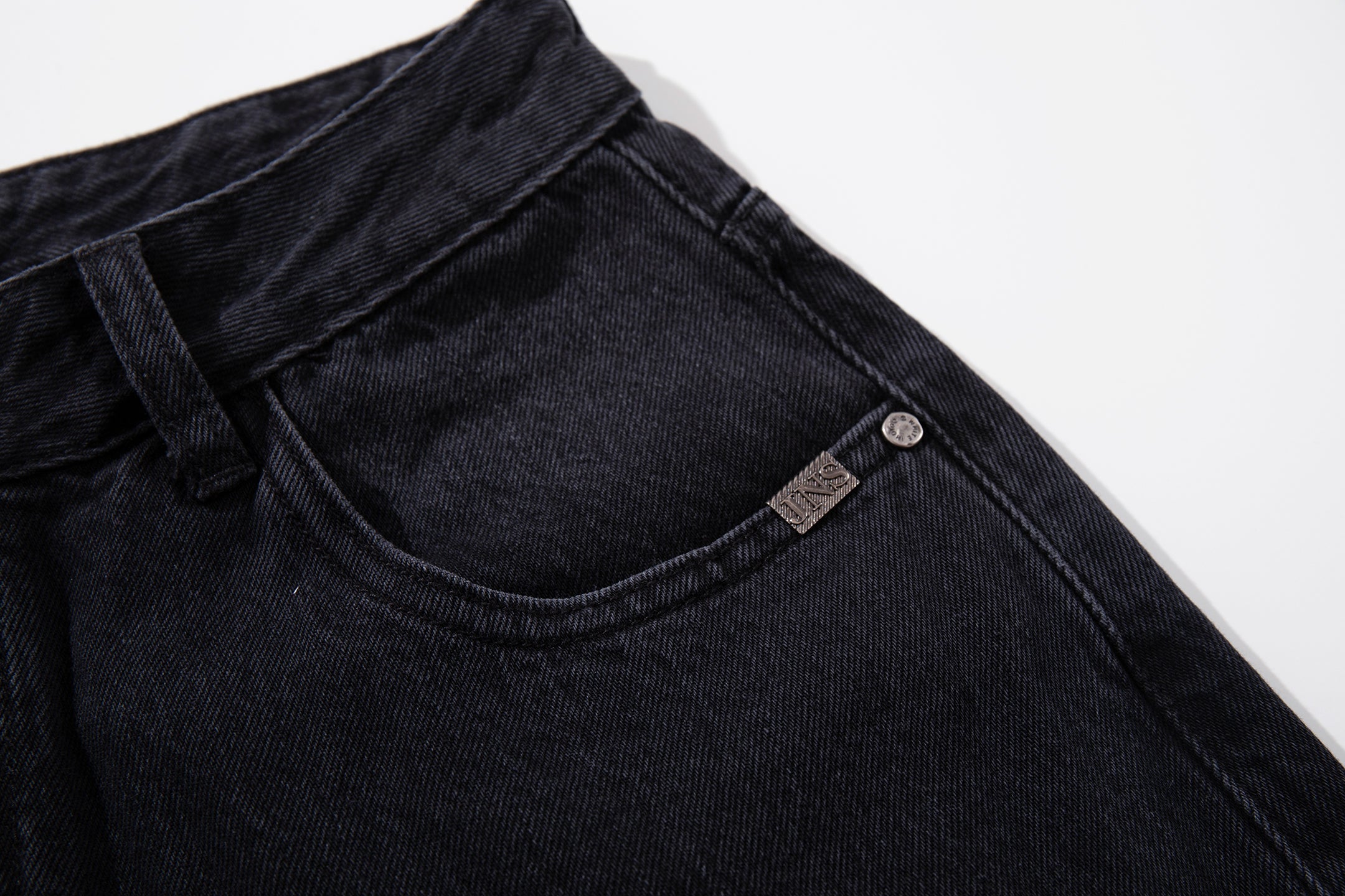 Omirad Split-Panel Utility Wide-Leg Jeans | Dark Wash