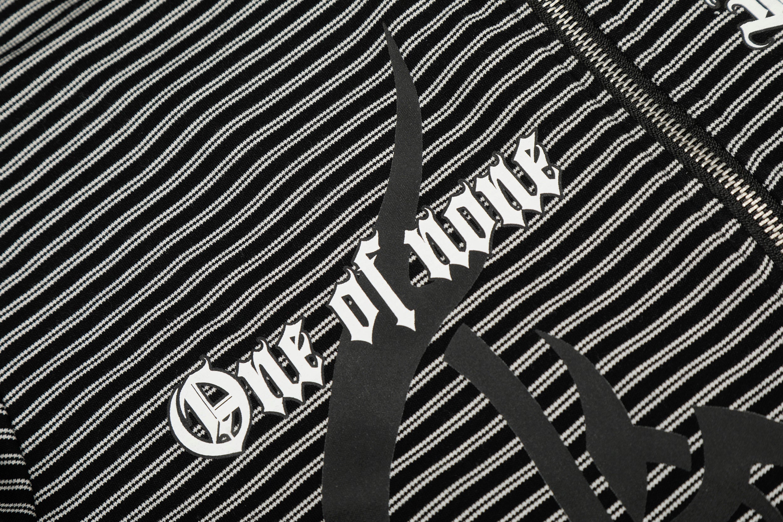 Omirad Striped Graphic Zip Hoodie | Bold Streetwear