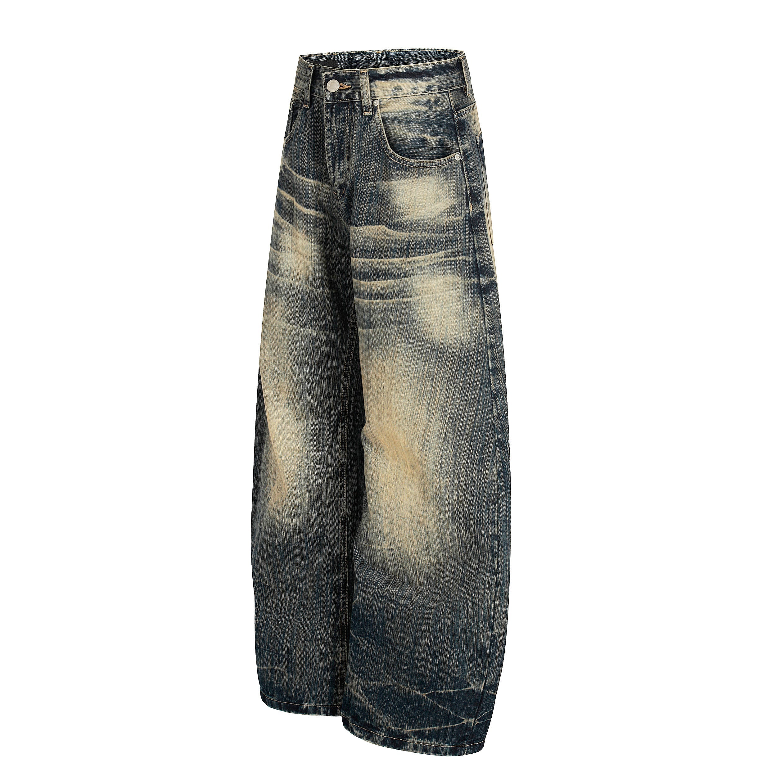 Vintage Washed Wide-Leg Denim Pants | Relaxed Streetwear Fit