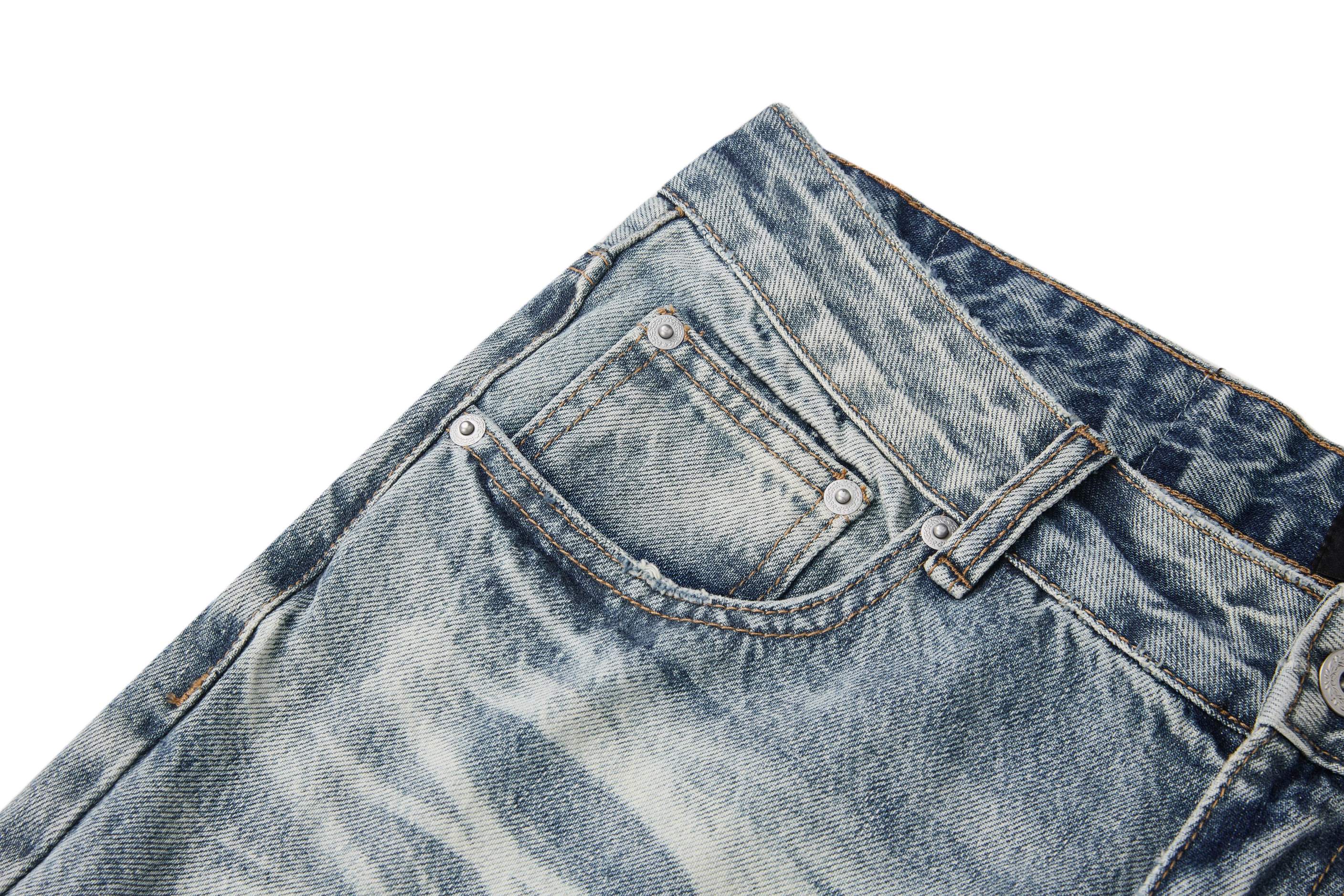 Omirad Vintage Washed Wide-Leg Jeans | Heavy Stonewash Denim