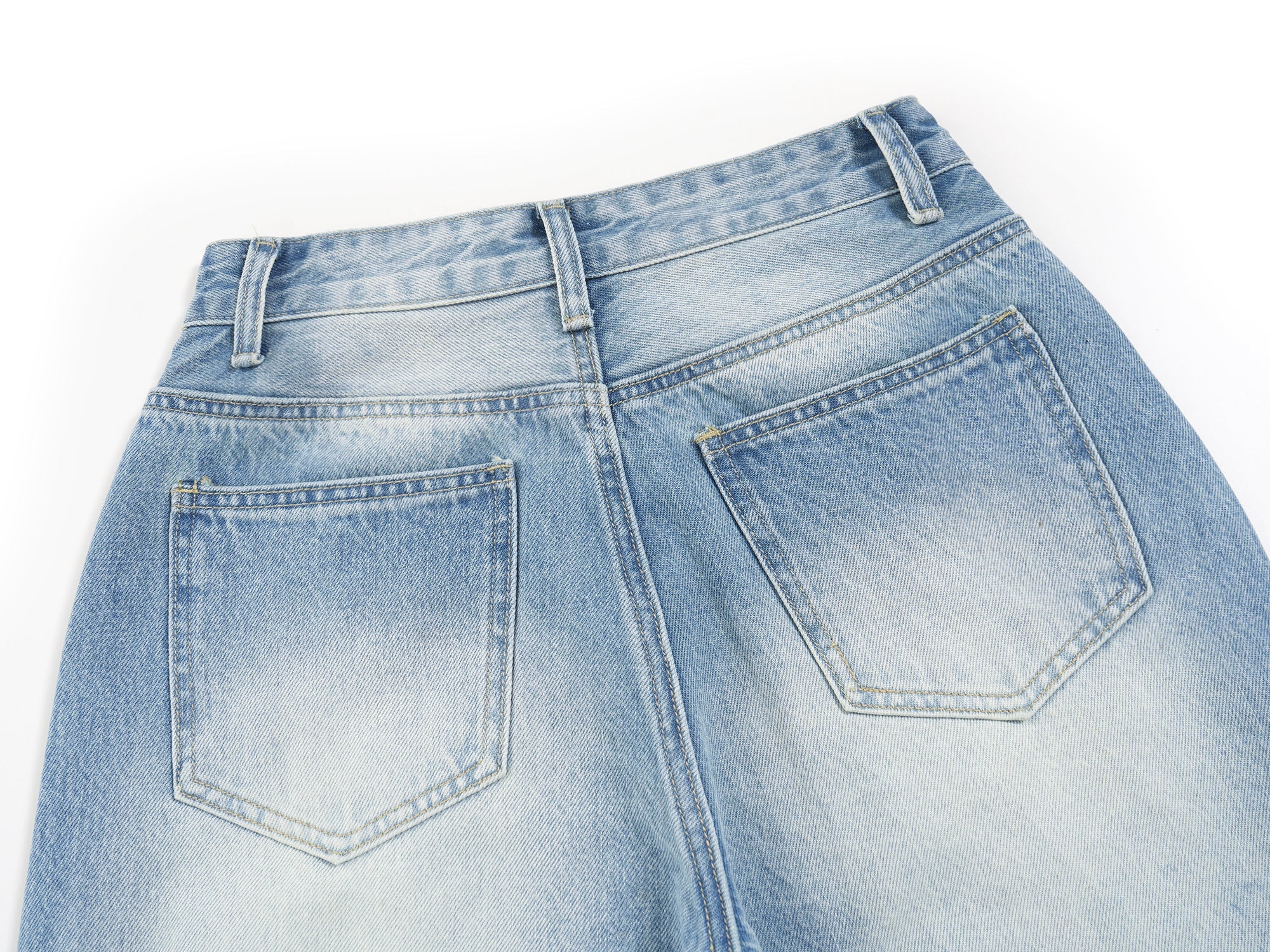 Omirad Faded Wide-Leg Jeans | Vintage Wash Streetwear Denim