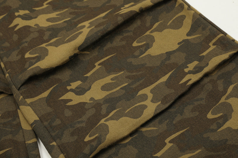 Omirad Washed Camo Wide-Leg Pants | 100% Cotton Streetwear
