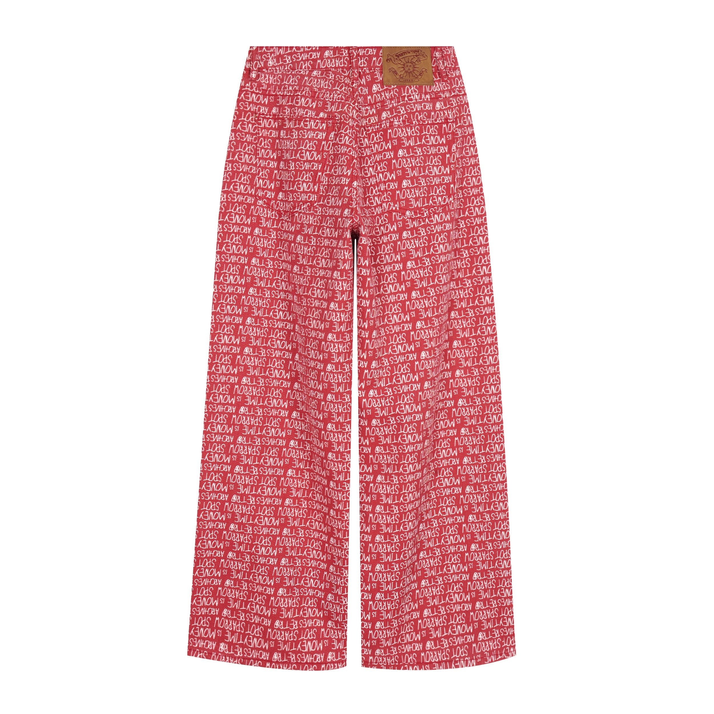 All-Over Script Print Wide-Leg Pants | Bold Streetwear