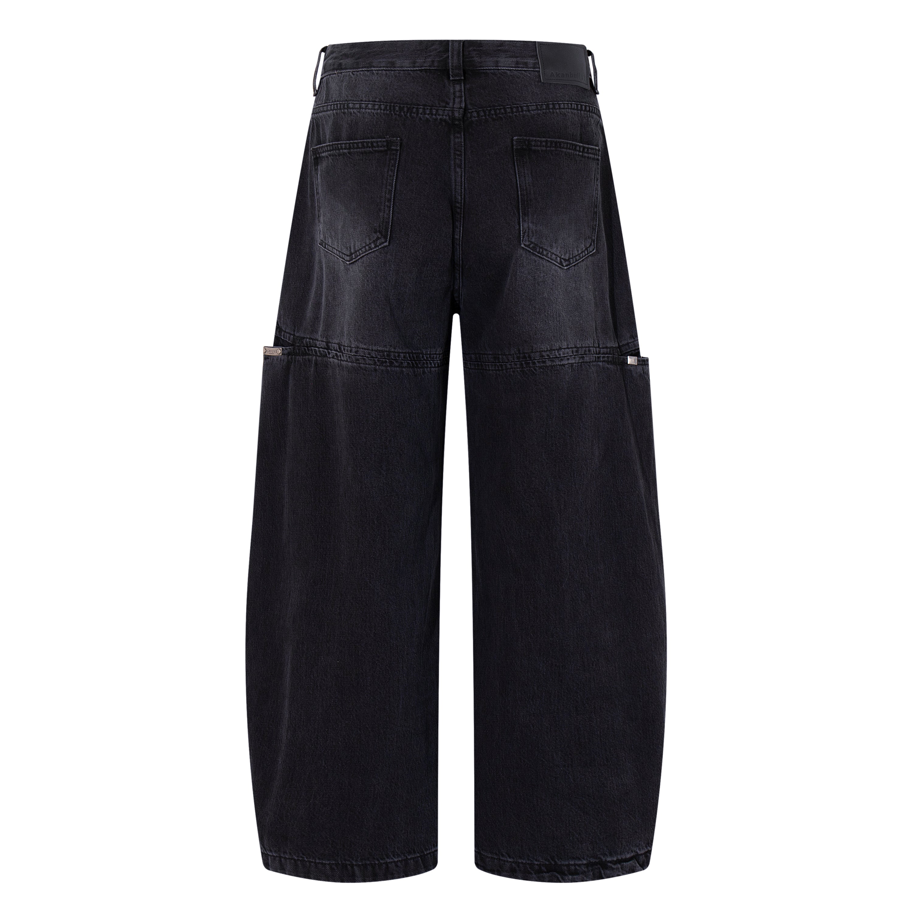 Omirad Split-Panel Utility Wide-Leg Jeans | Dark Wash