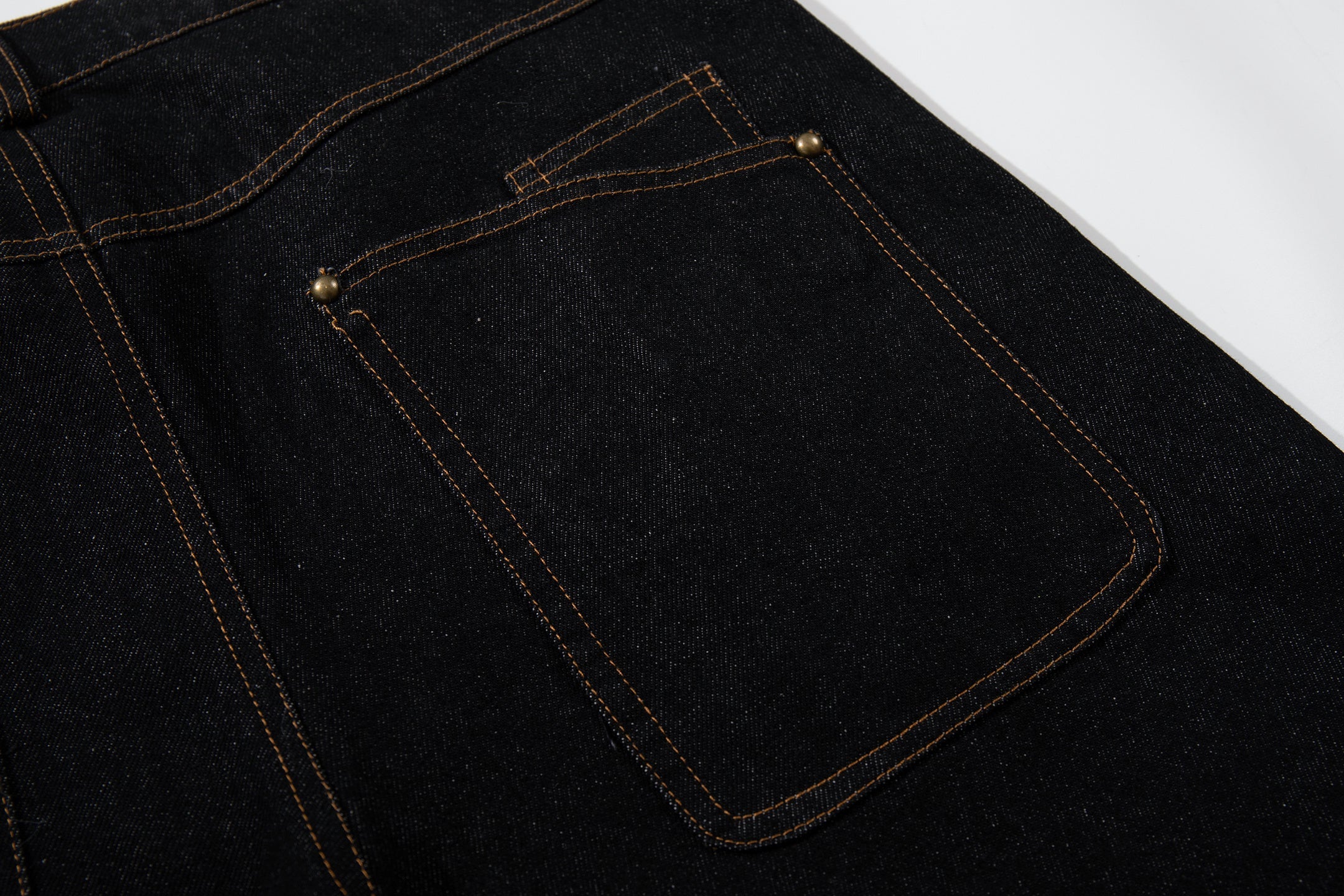 Omirad Curved Panel Wide Leg Denim Pants | High-Rise Button Fly