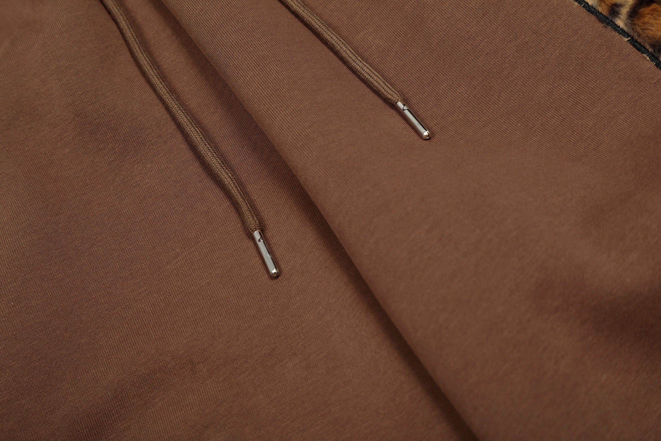 Omirad Leopard Trim Balloon Sweatpants with Chenille Patch
