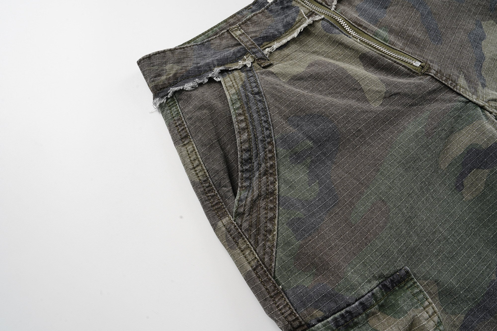 Camouflage Cargo Shorts | Oversized Wide-Leg Streetwear