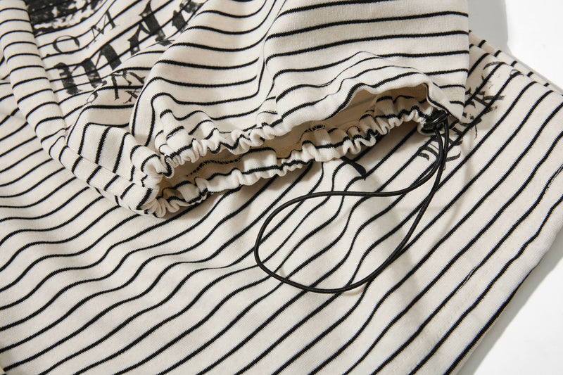 Striped Gothic Draped Wide-Leg Pants | Free Spirit Print