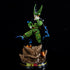 A Seakoff Dragon Ball Z Collectible Figure features Piccolo in green and black with lightning energy, standing on a rocky base displaying the "Dragon Ball" logo against a stark black background.