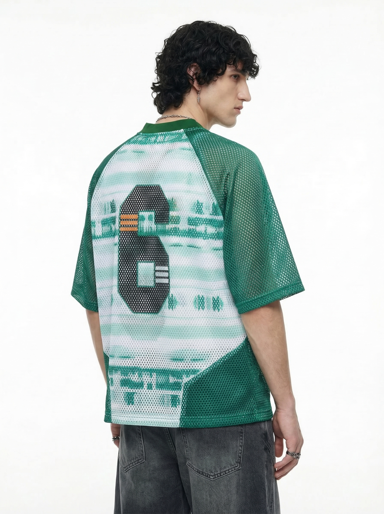Omirad Varsity 6 Mesh Jersey T-Shirt | Athletic Streetwear