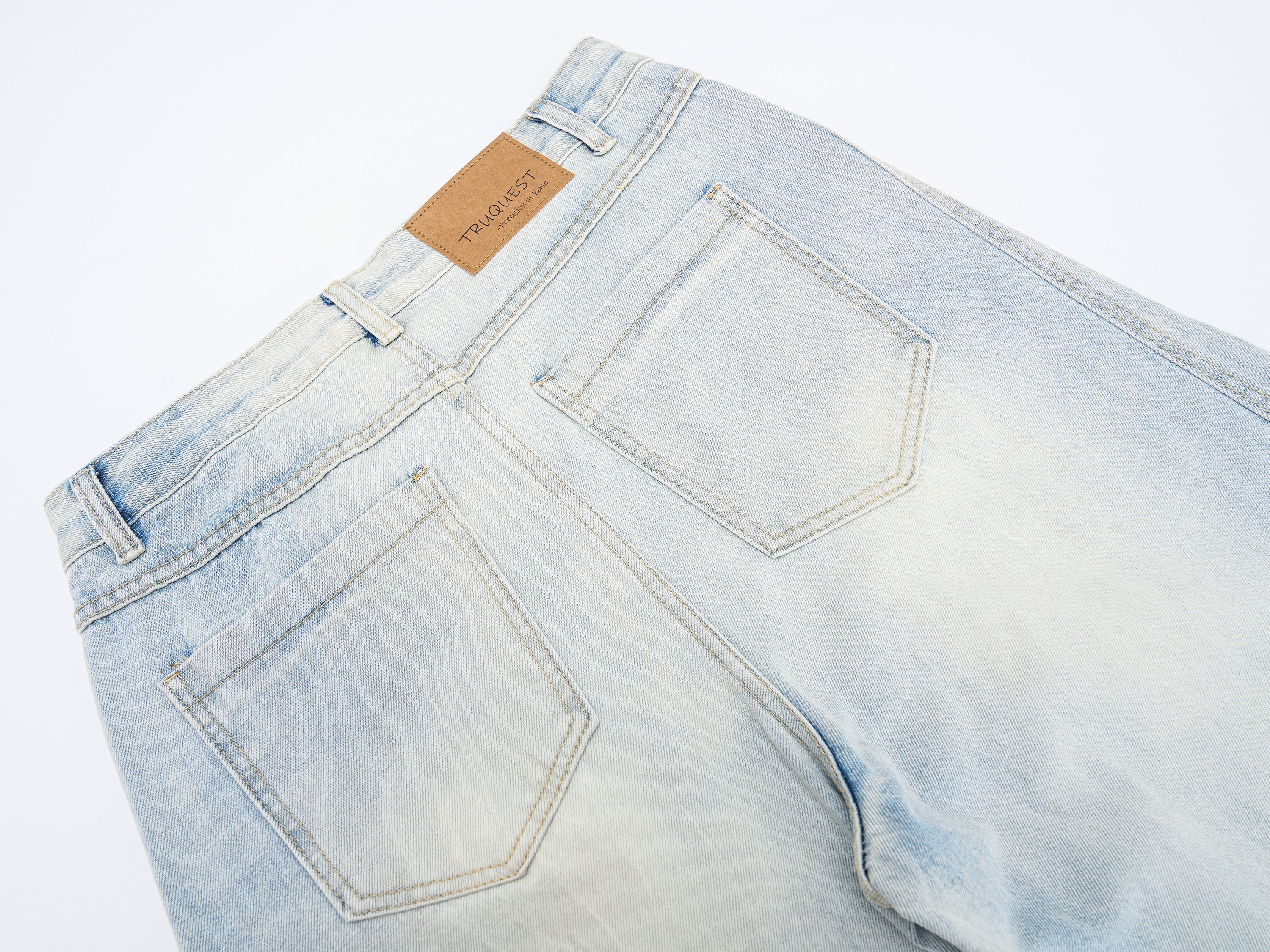 Omirad Vintage Wide-Leg Washed Jeans | Light Wash Denim