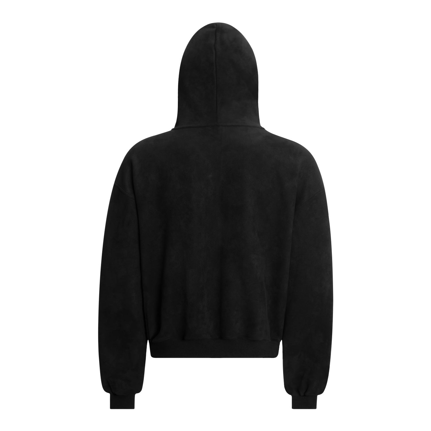 Omirad Gothic Embroidered Suede Zip Hoodie | Dark Streetwear