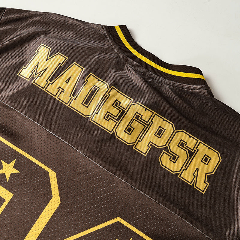 Flame Graphic Varsity Performance Jersey | Street Football Style