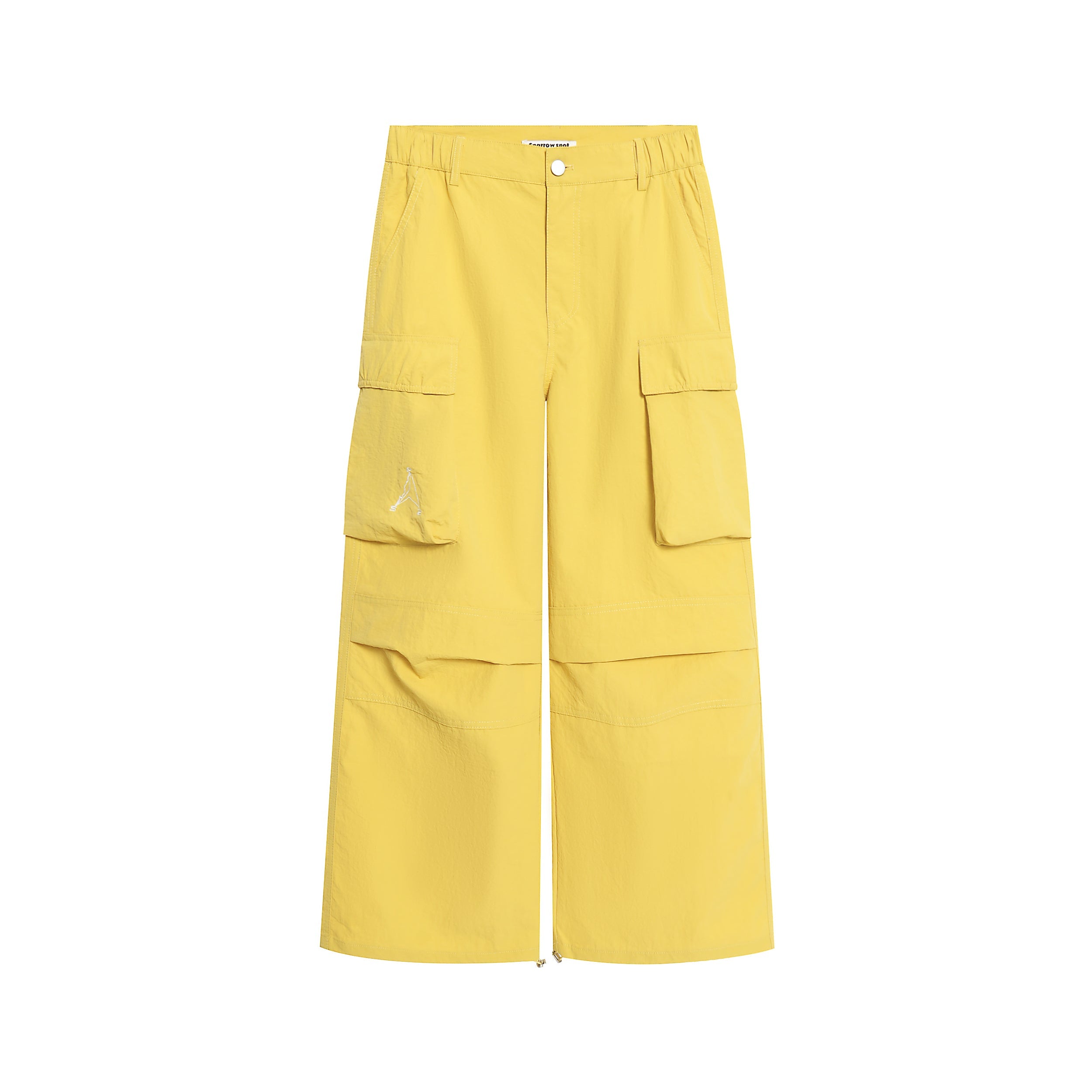 Wide-Leg Nylon Cargo Pants | Y2K Street Style