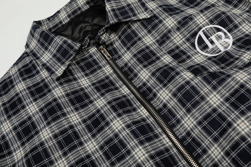 Omirad Plaid Hybrid Bomber Jacket | Contrast Sleeve Streetwear