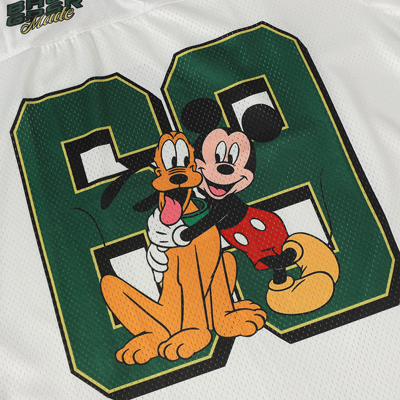 Mickey & Pluto Varsity Football Jersey | Number 69 Streetwear