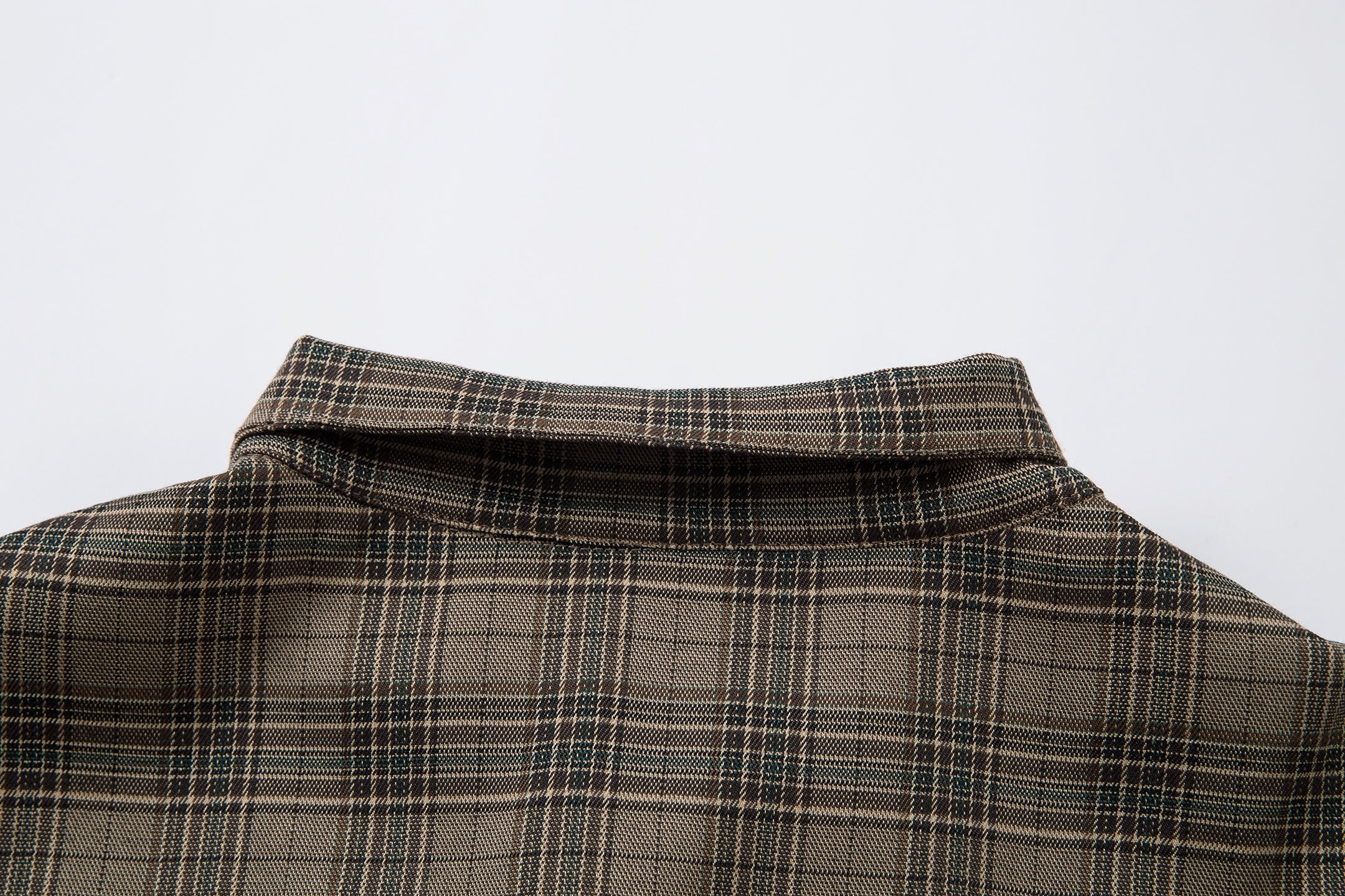 Vintage Plaid Stand-Collar Zip Jacket | Retro Check Pattern