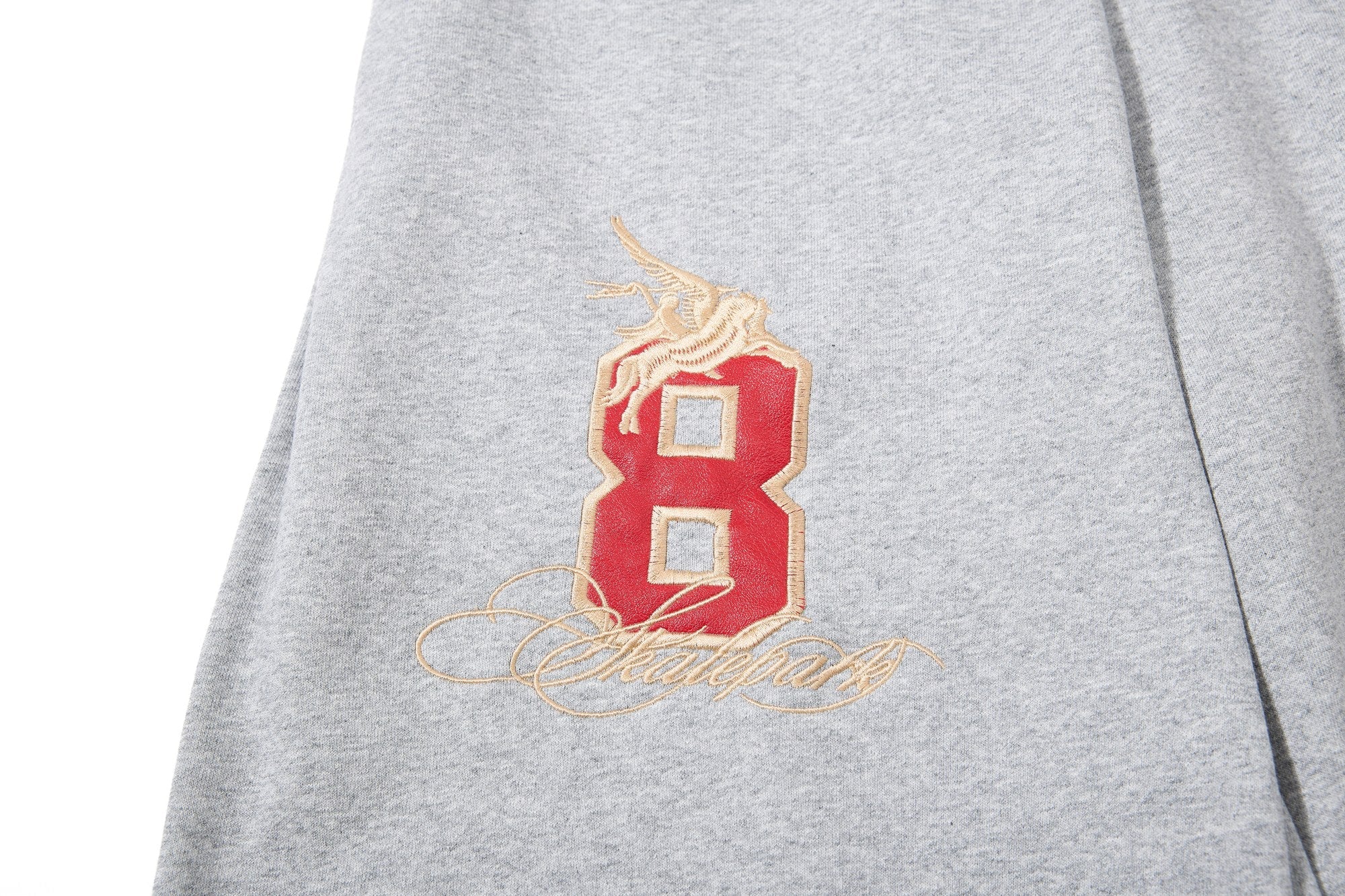 Varsity Crest Wide-Leg Sweatpants | Streetwear Joggers