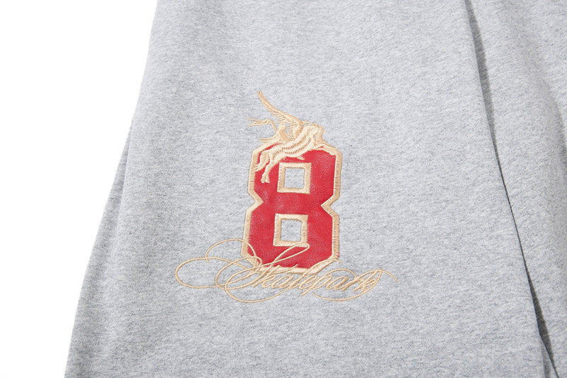 Varsity Crest Wide-Leg Sweatpants | Streetwear Joggers