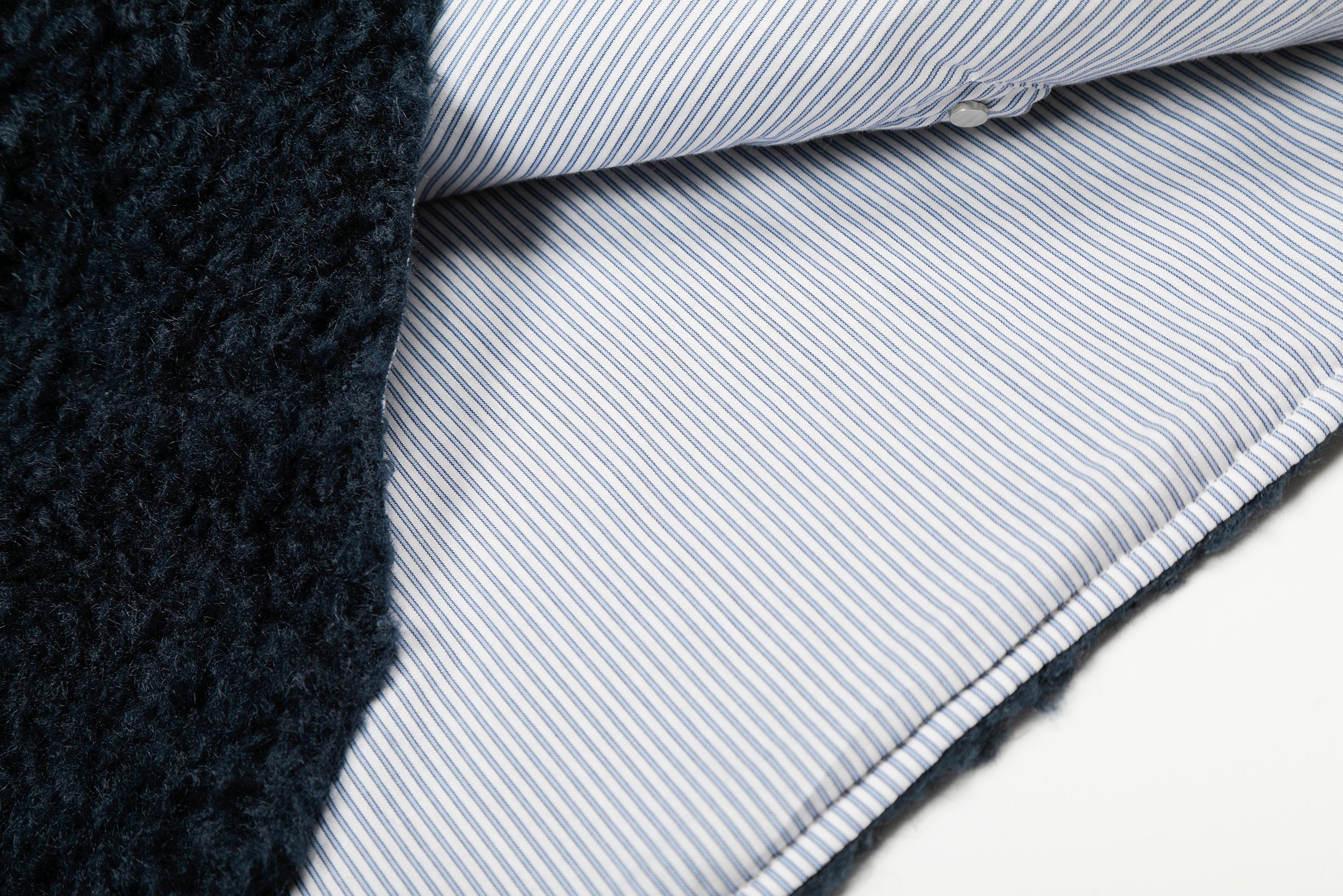 Reversible Sherpa & Striped Corduroy Jacket | Cropped Fit