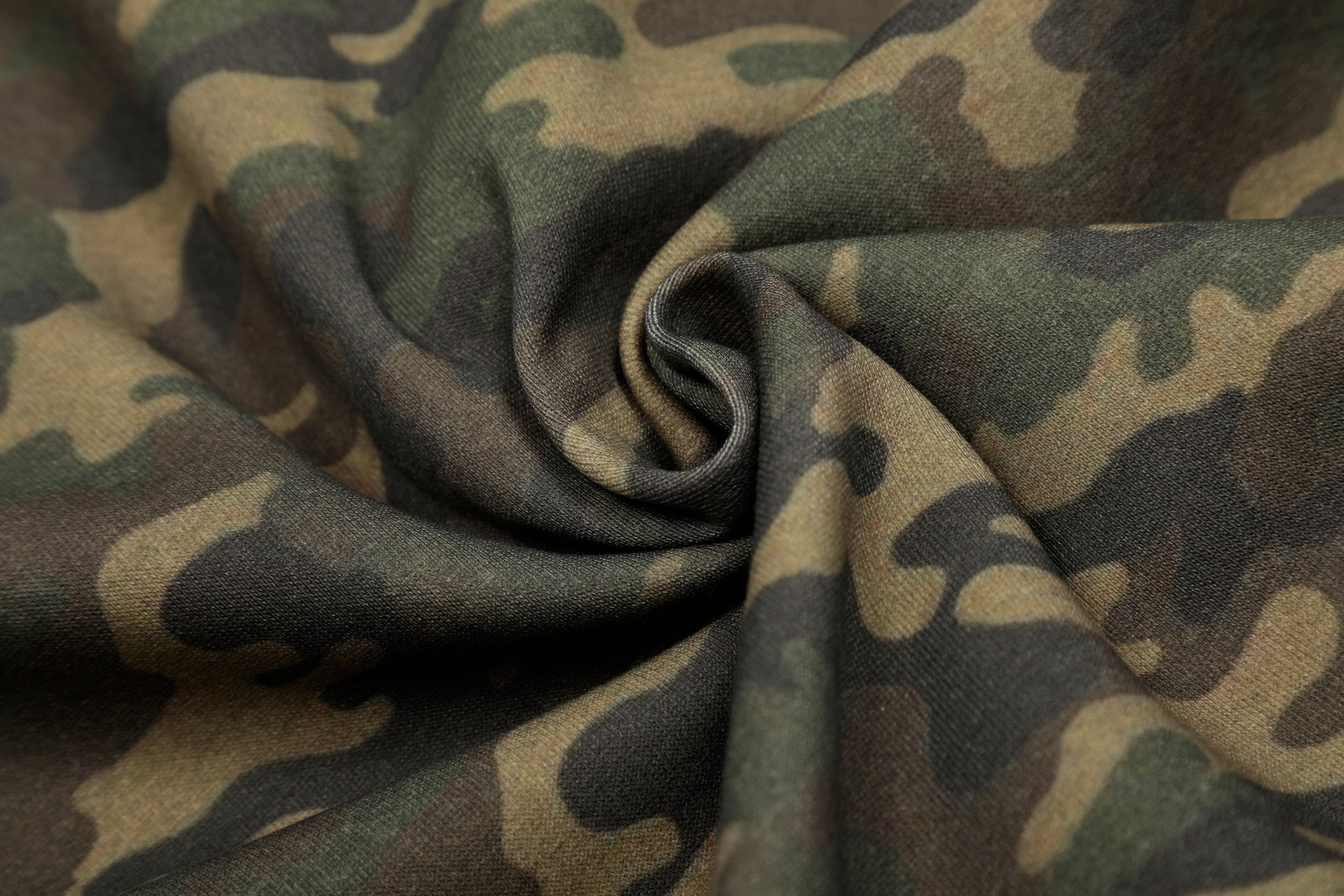 Camo Chenille Patch Half-Zip Hoodie | Streetwear Varsity