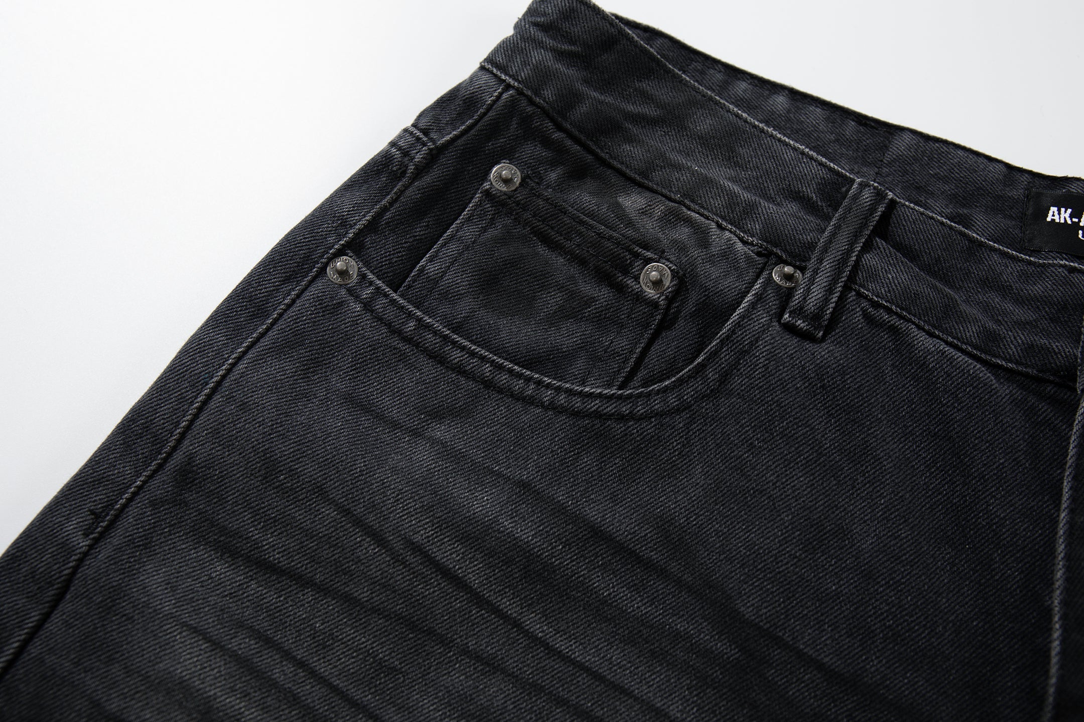 Omirad Distressed Fade Wide-Leg Jeans | Shadow Wash Denim