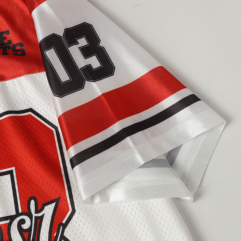 Varsity Football Jersey | Bold Number 03 Streetwear Top