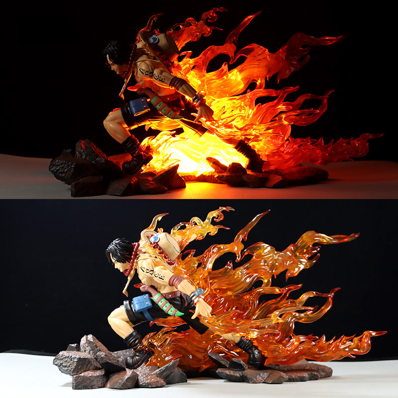 Ace Action Figurine – 24cm with Glowing Flames and Dynamic Pose, Limited Edition – One Piece Collectible