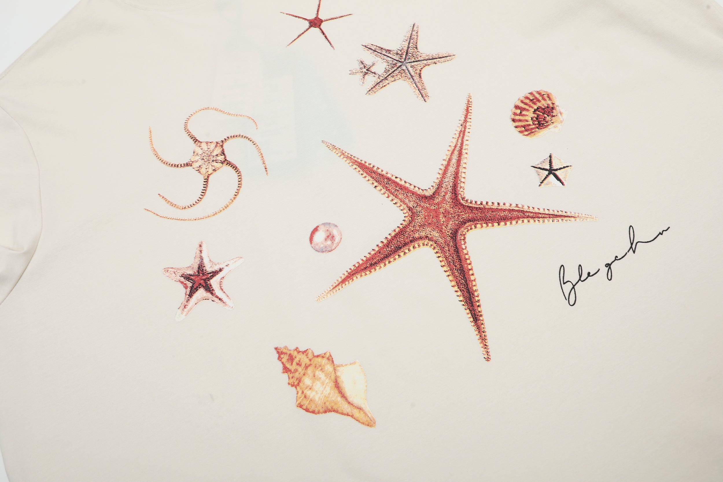 Starfish & Shell Graphic T-Shirt | Coastal Print Tee